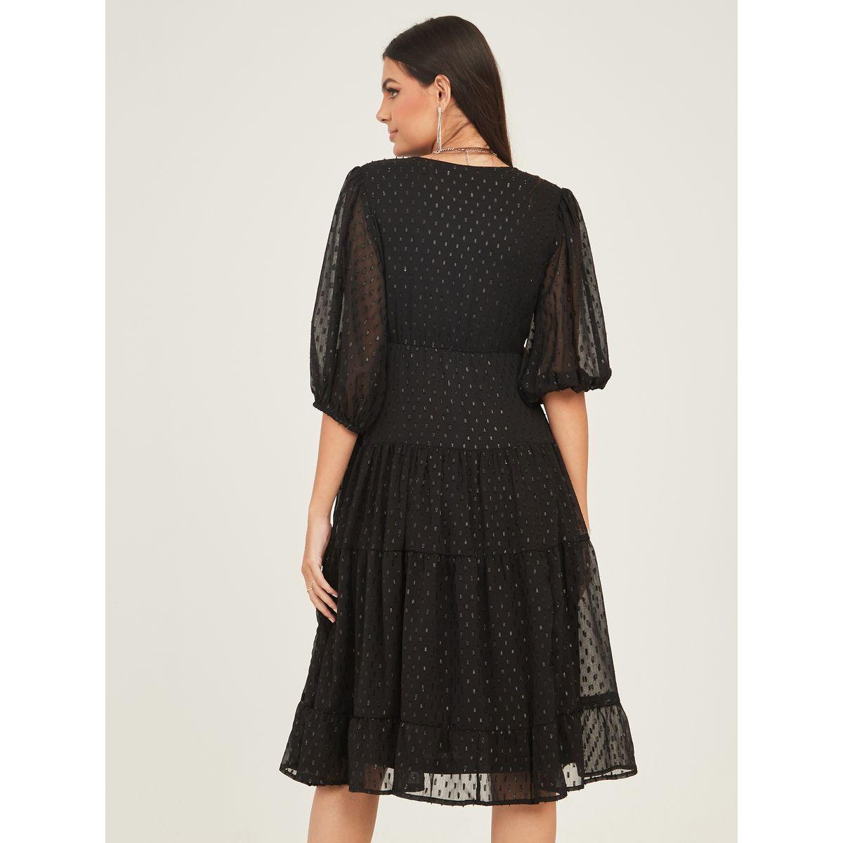 فستان ميدي منسوج بنسيج اللوريكس-women-clothing-dresses-image-4