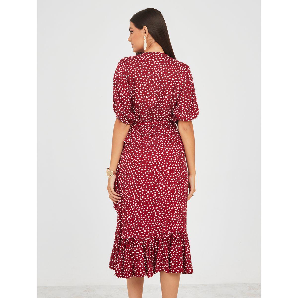 فستان ميدي بنمط لف-women-clothing-dresses-image-4