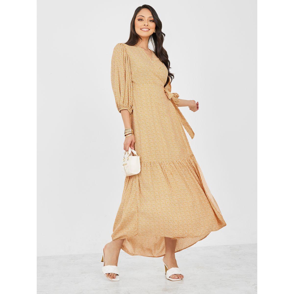 فستان طويل بنمط لف-women-clothing-dresses-image-2