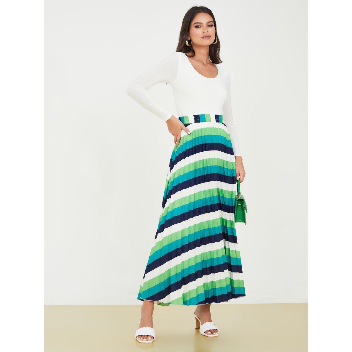 تنورة طويلة مخططة بكسرات-women-clothing-bottoms-skirts-image-3