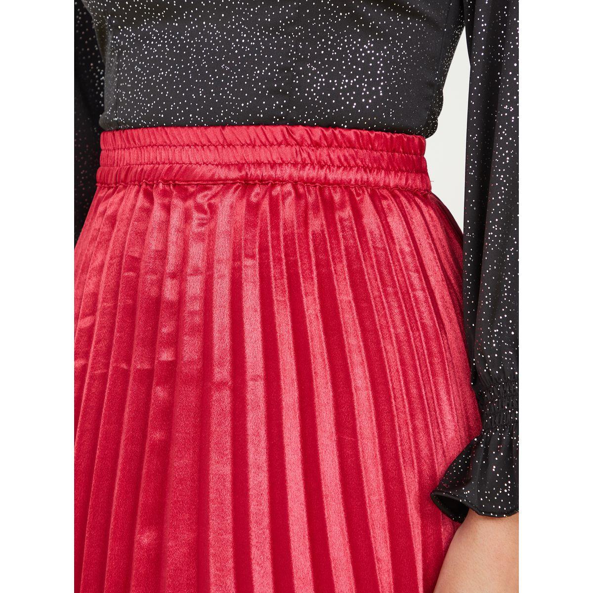 Styli Solid Pleated Maxi Skirt-women-clothing-bottoms-skirts-image-3