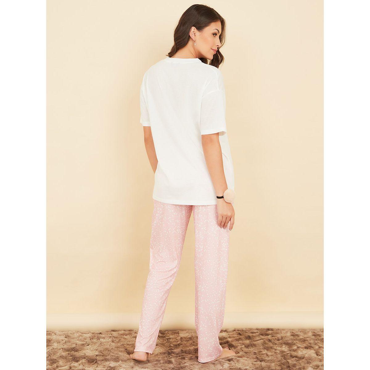 طقم بيجاما من ( بنطال + تيشيرت )-women-clothing-nightwear-pyjamas-longsets-image-6