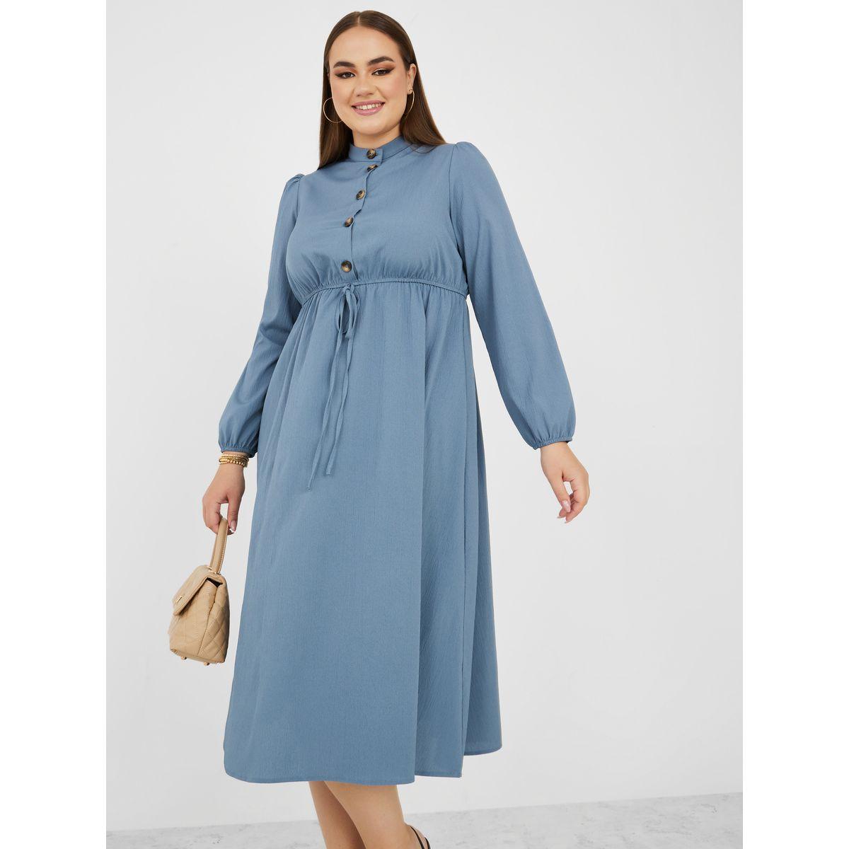 فستان ميدي مزين بأربطة-women-clothing-dresses-image-1