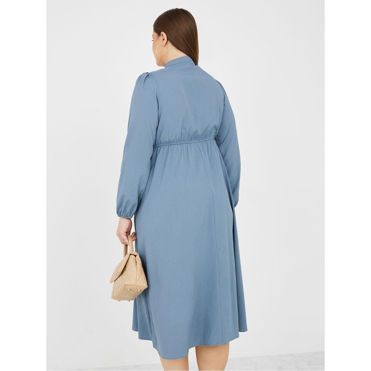 فستان ميدي مزين بأربطة-women-clothing-dresses-image-4