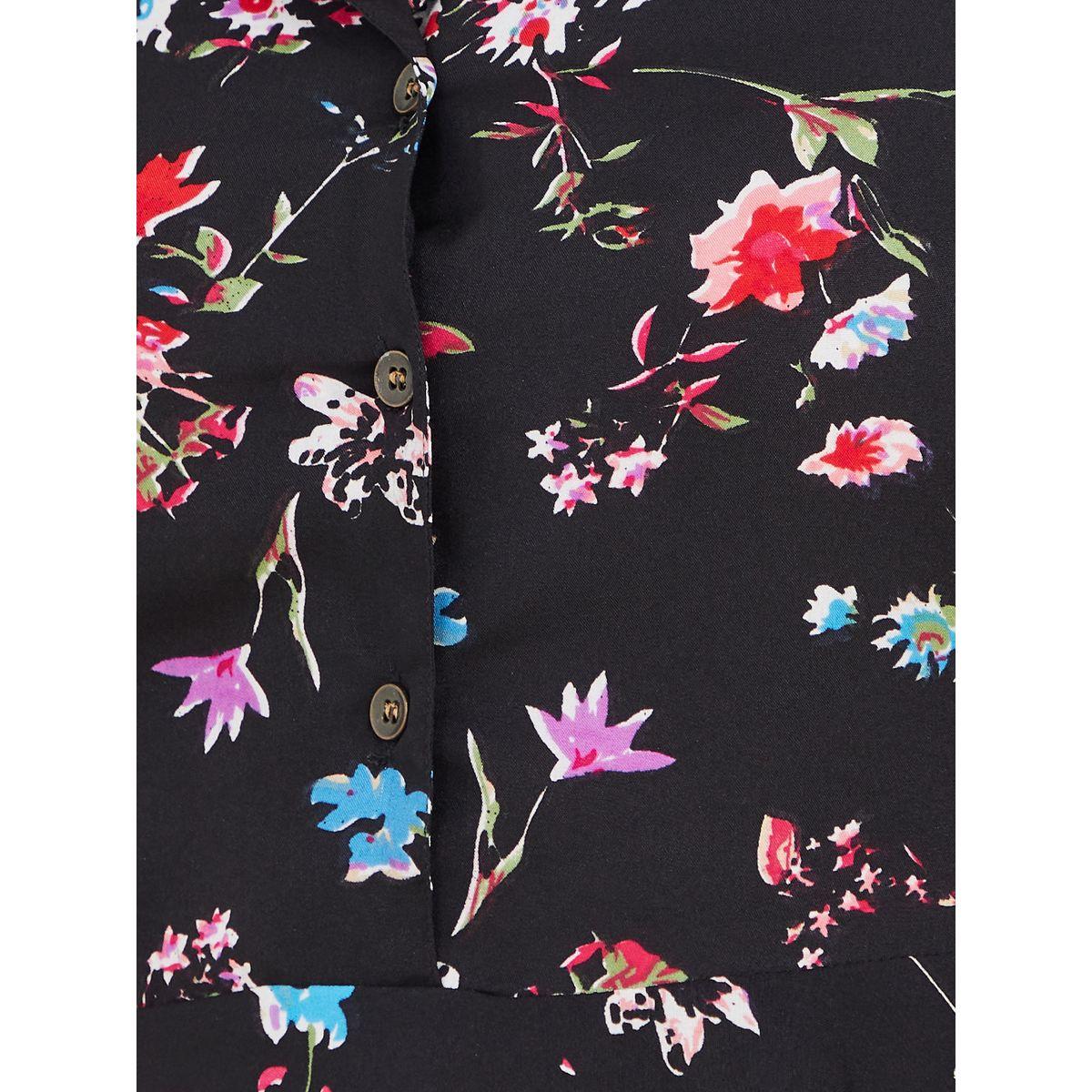 Styli Ditsy Floral Print Collared Midi Dress-women-clothing-dresses-image-3