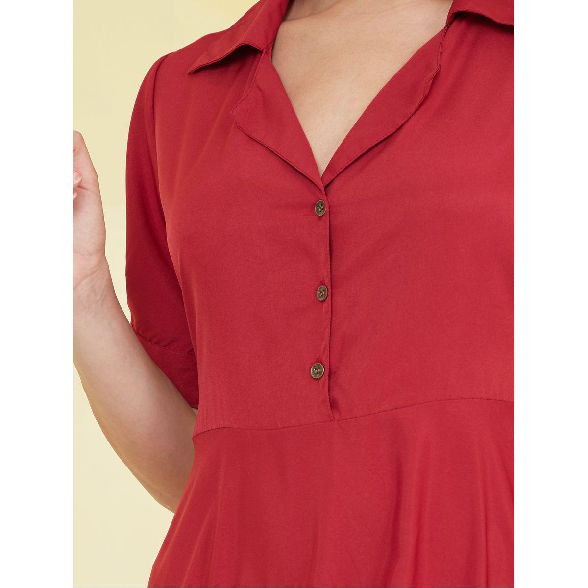 Styli Puff Sleeve Collared Shirt Maxi Dress-women-clothing-dresses-image-3