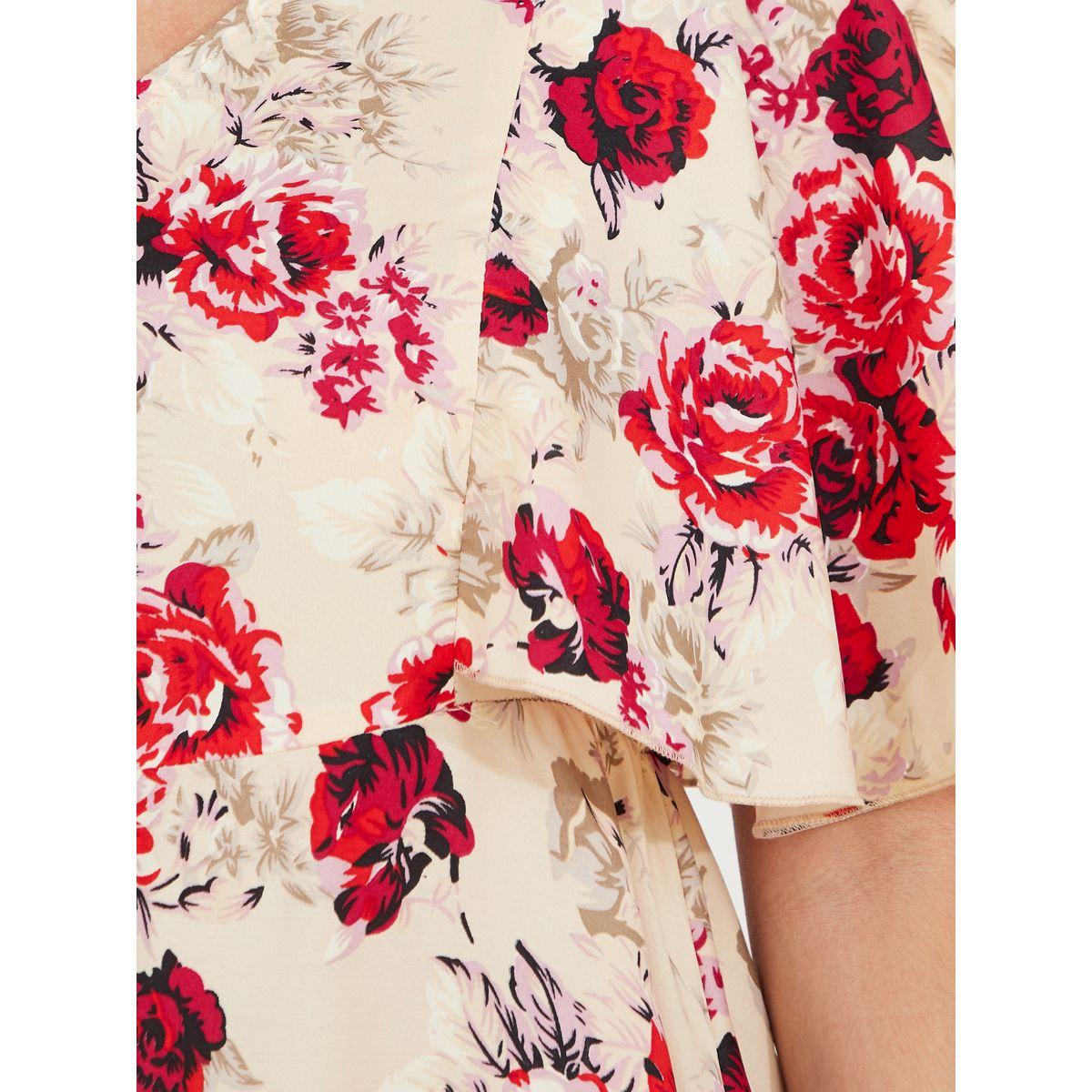 Styli Flare Sleeves Floral Print A-Line Maxi Dress-women-clothing-dresses-image-3