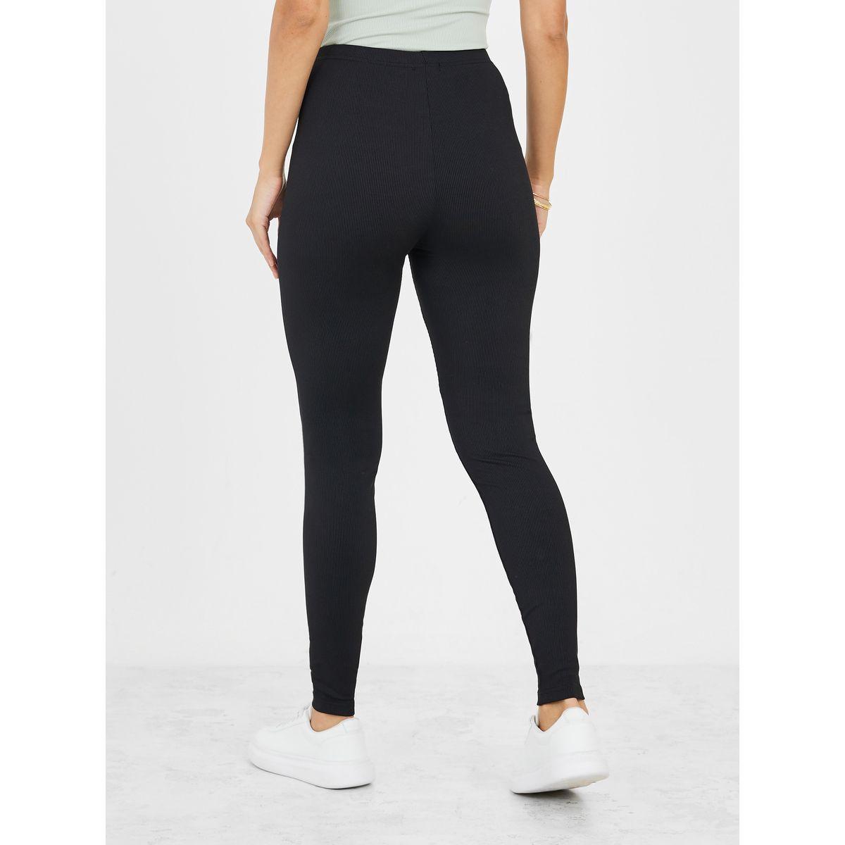 Styli Patch Detail Ribbed Leggings-women-clothing-bottoms-leggings-image-5