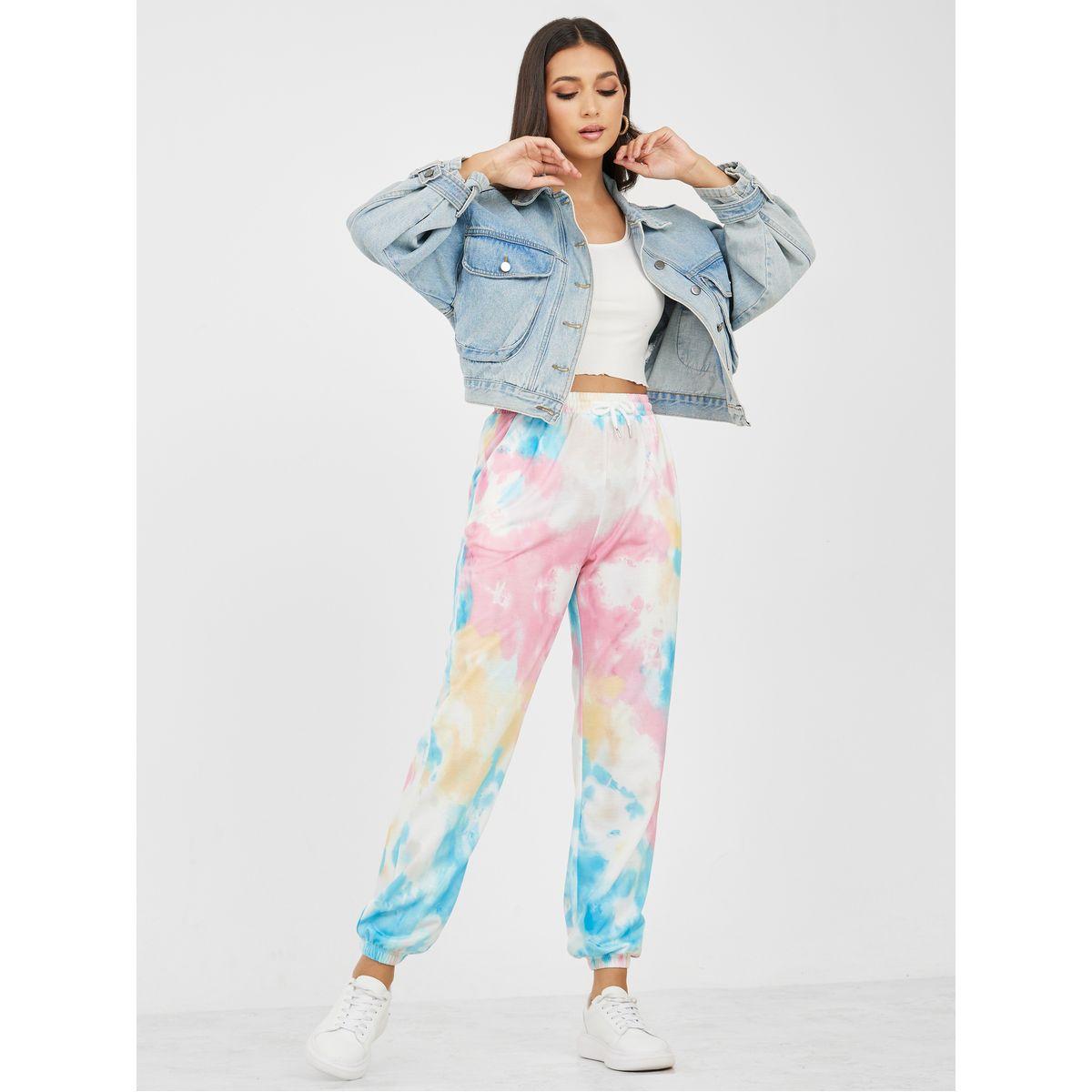 جوغر مطبع بطبعات تاي داي-women-clothing-bottoms-joggers-image-1