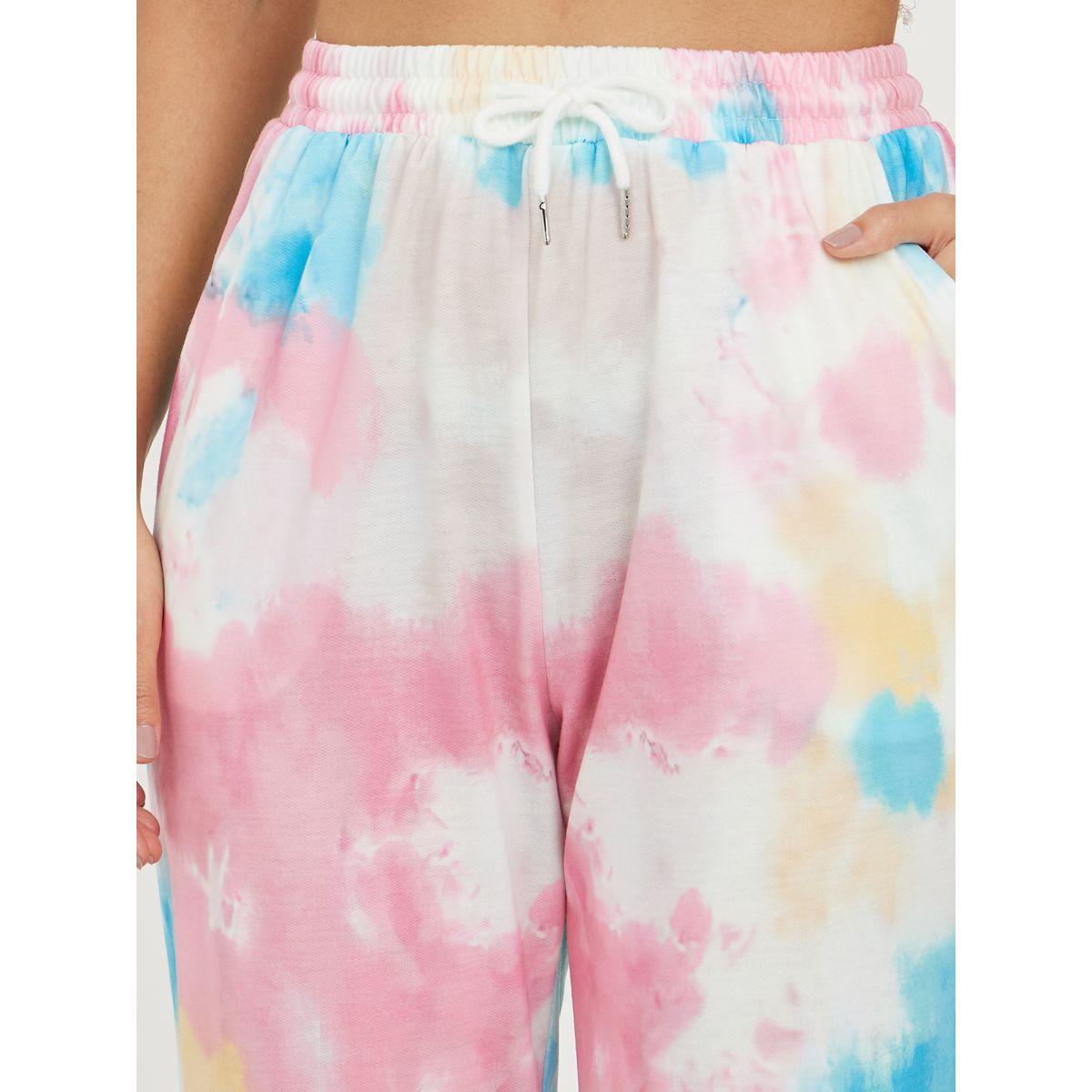 Styli Tie and Dye Print Jogger with Drawstring Waistband-women-clothing-bottoms-joggers-image-3