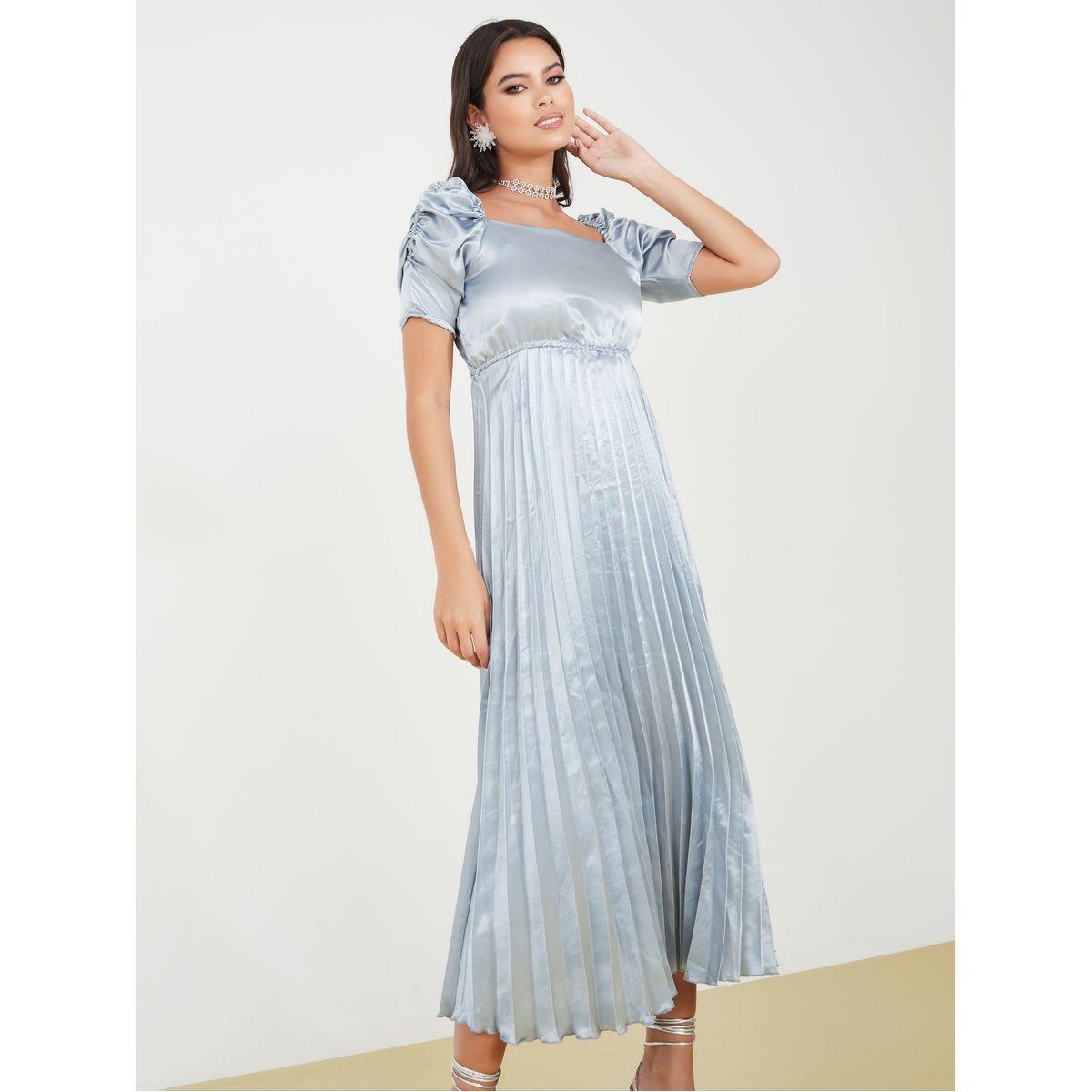 فستان ميدي بأكمام منفوشة-women-clothing-dresses-image-2