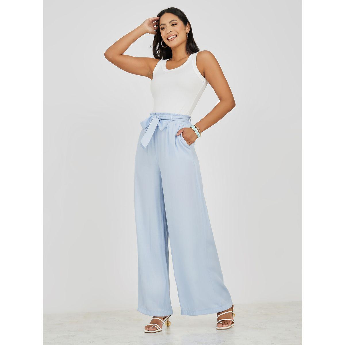 Self tie wide leg sale pants