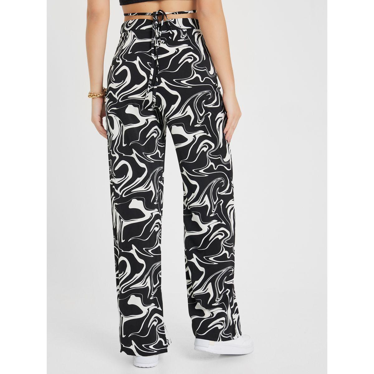 Styli Marble Printed Wide Leg Pants-women-clothing-bottoms-trousers-image-4