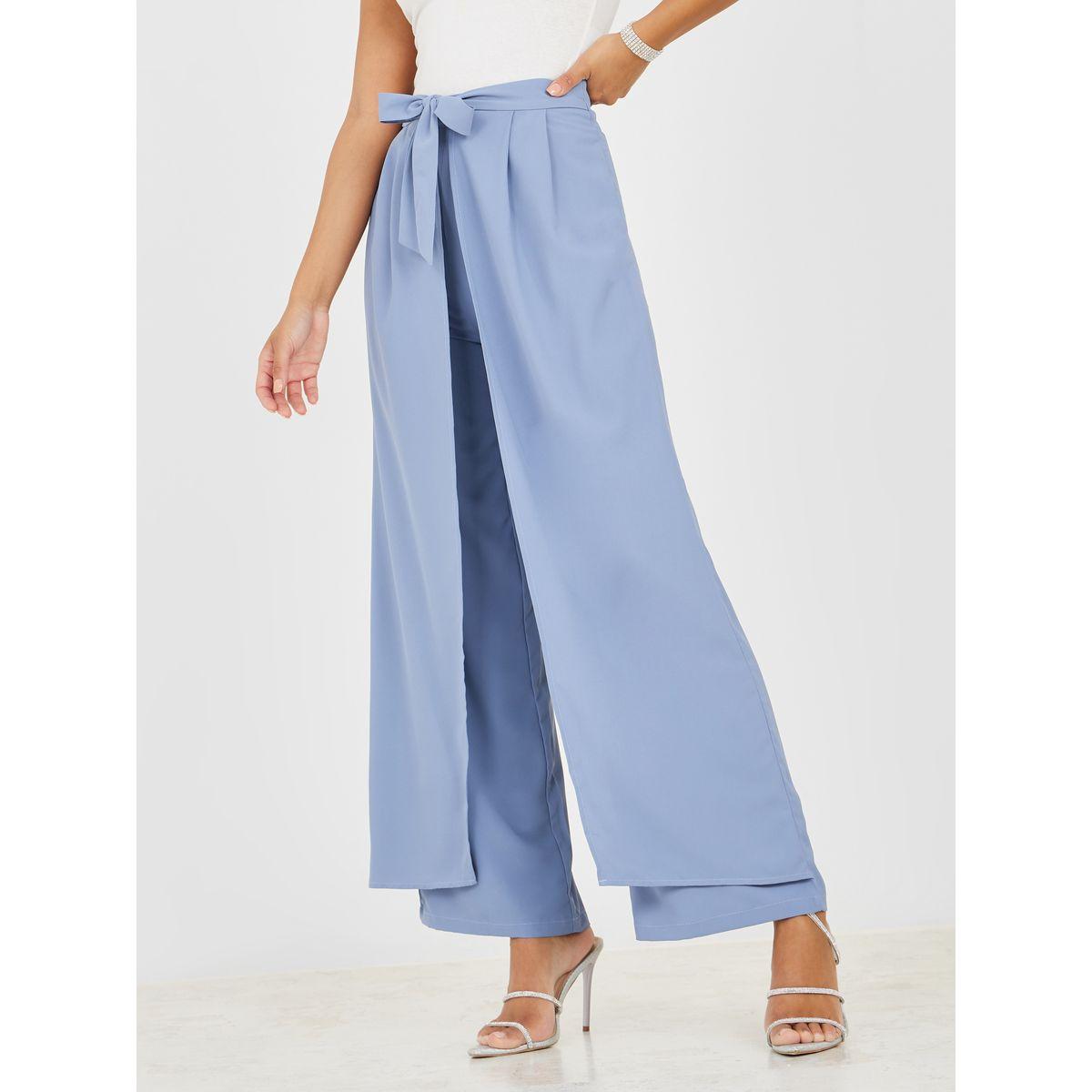 بنطال واسع الأرجل وأربطة بخصر-women-clothing-bottoms-trousers-image-1