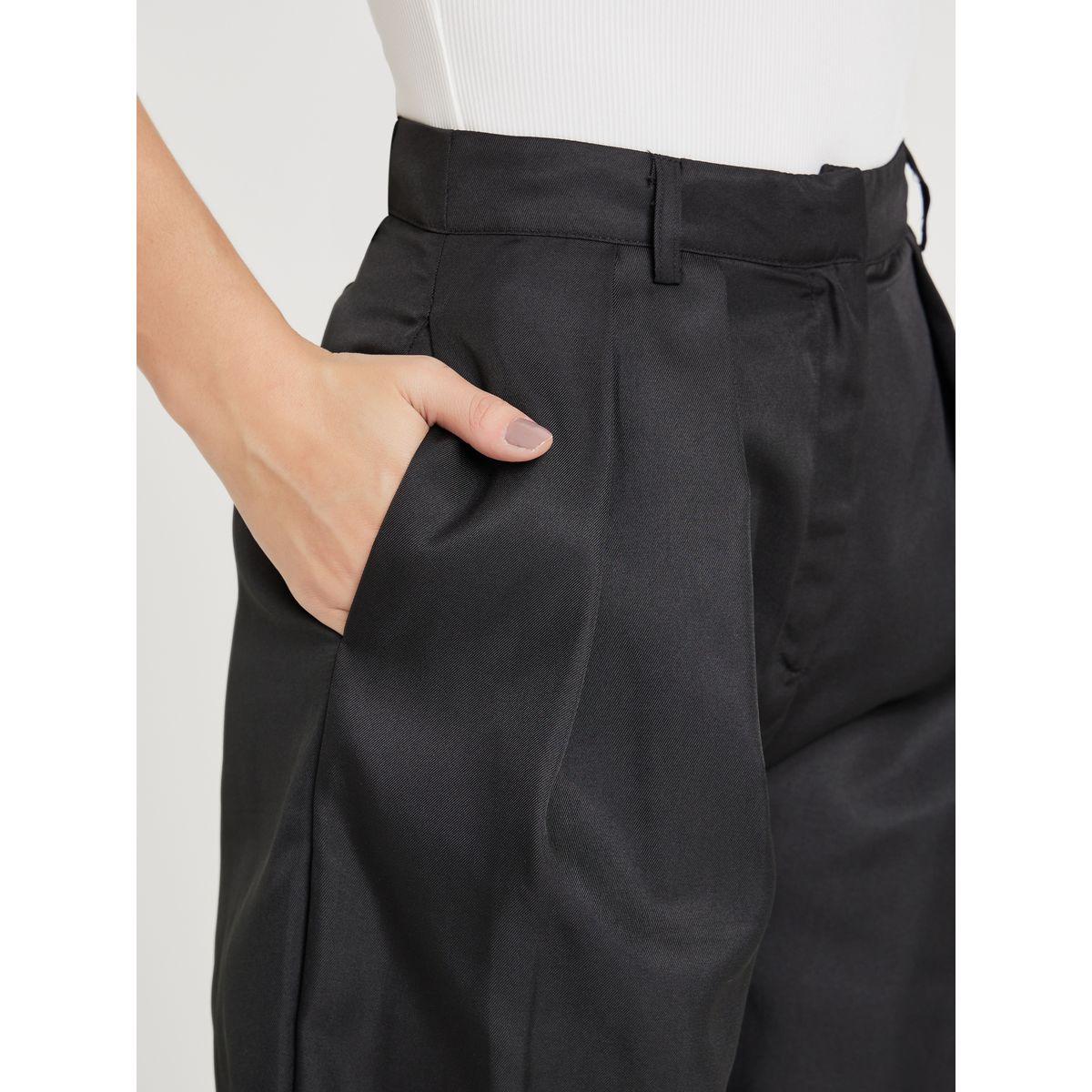 بنطال بقصة مريحة وخصر عالي-women-clothing-bottoms-trousers-image-3