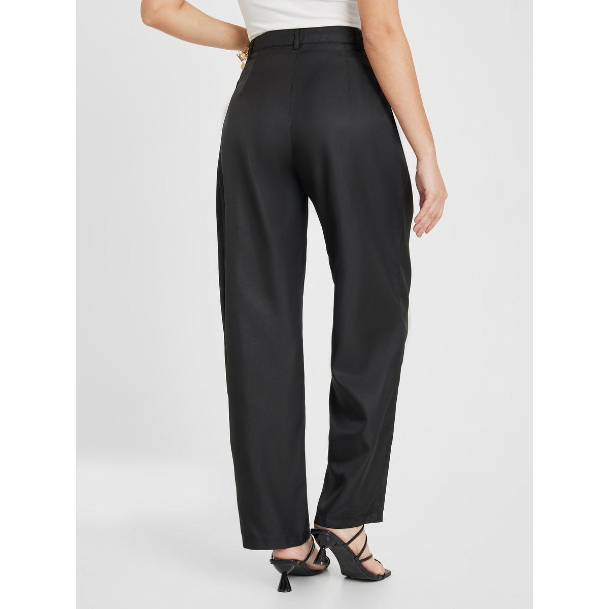 بنطال بقصة مريحة وخصر عالي-women-clothing-bottoms-trousers-image-4