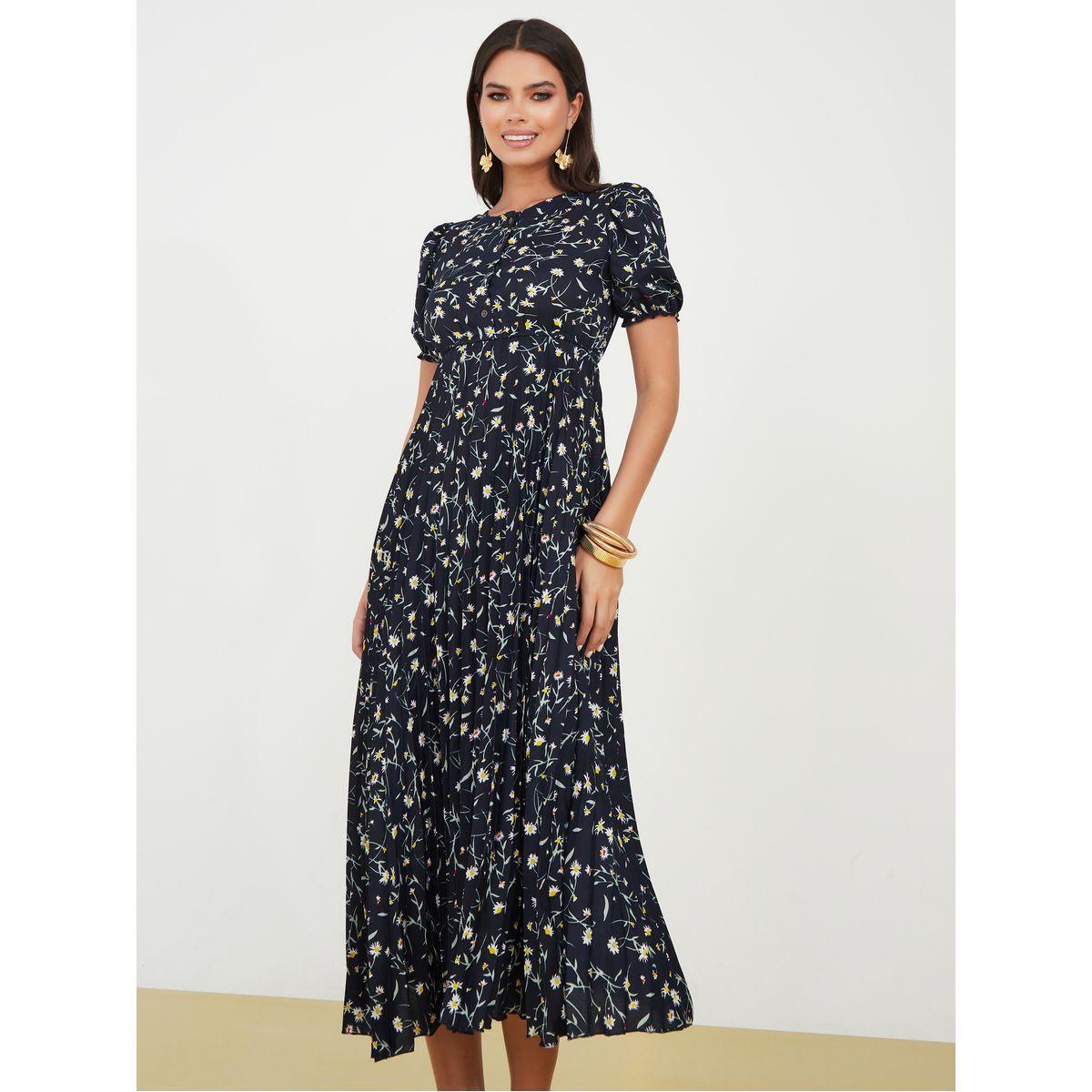 Styli Floral Print A-Line Midi Dress-women-clothing-dresses-image-2