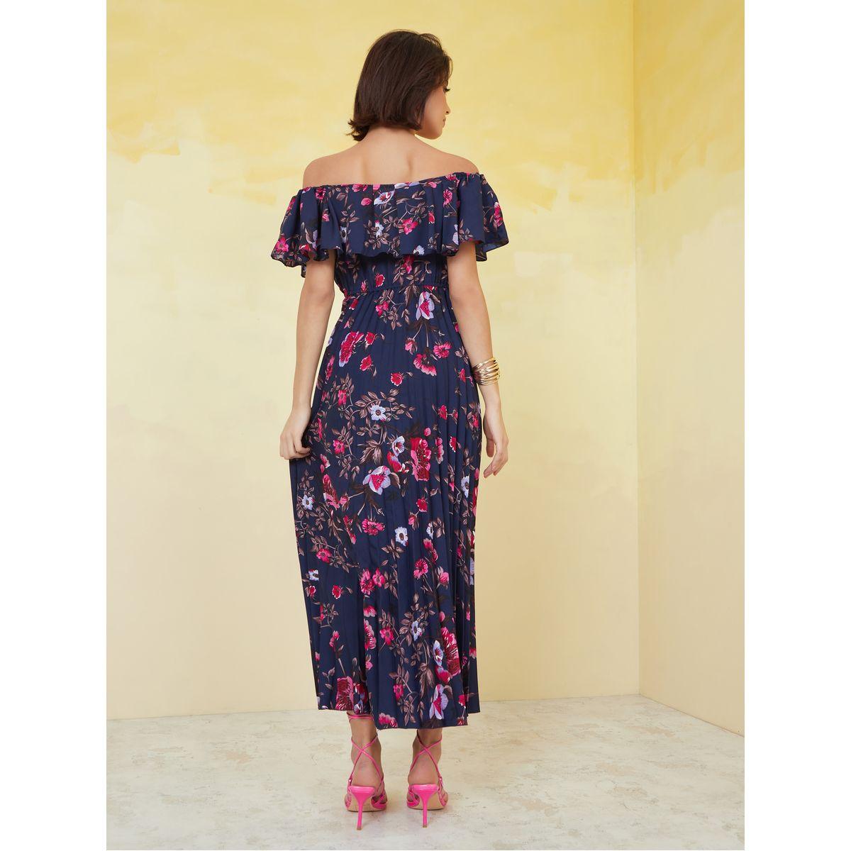 Styli Off Shoulder Floral Print Midi Dress-women-clothing-dresses-image-4