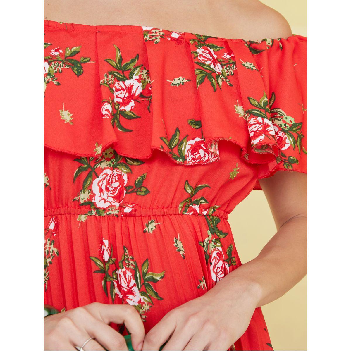 Styli Off Shoulder Floral Print Midi Dress-women-clothing-dresses-image-3