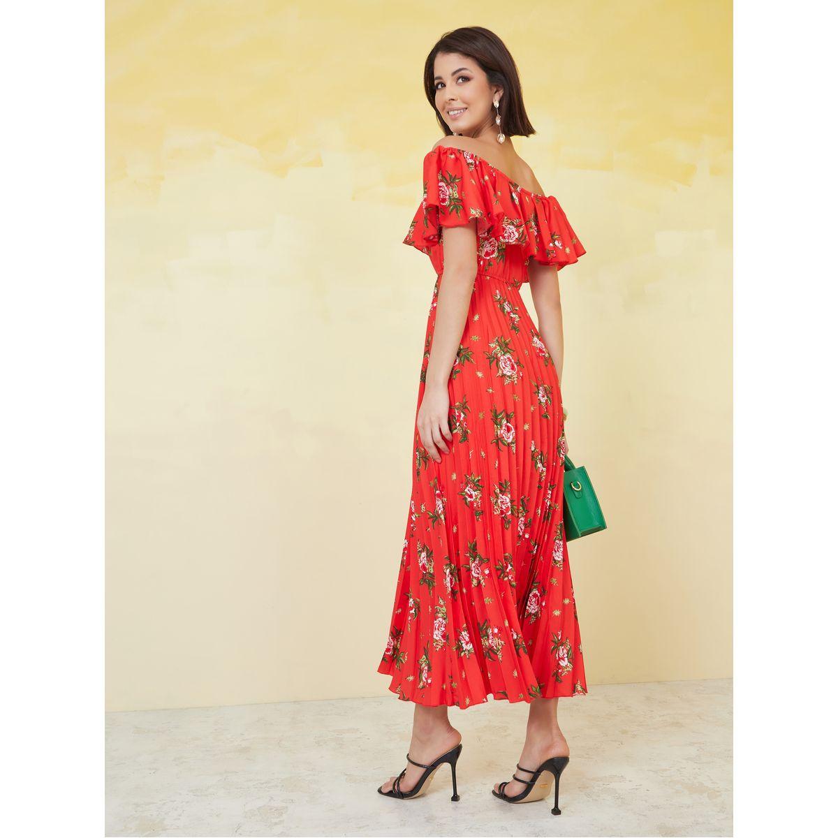 Styli Off Shoulder Floral Print Midi Dress-women-clothing-dresses-image-4