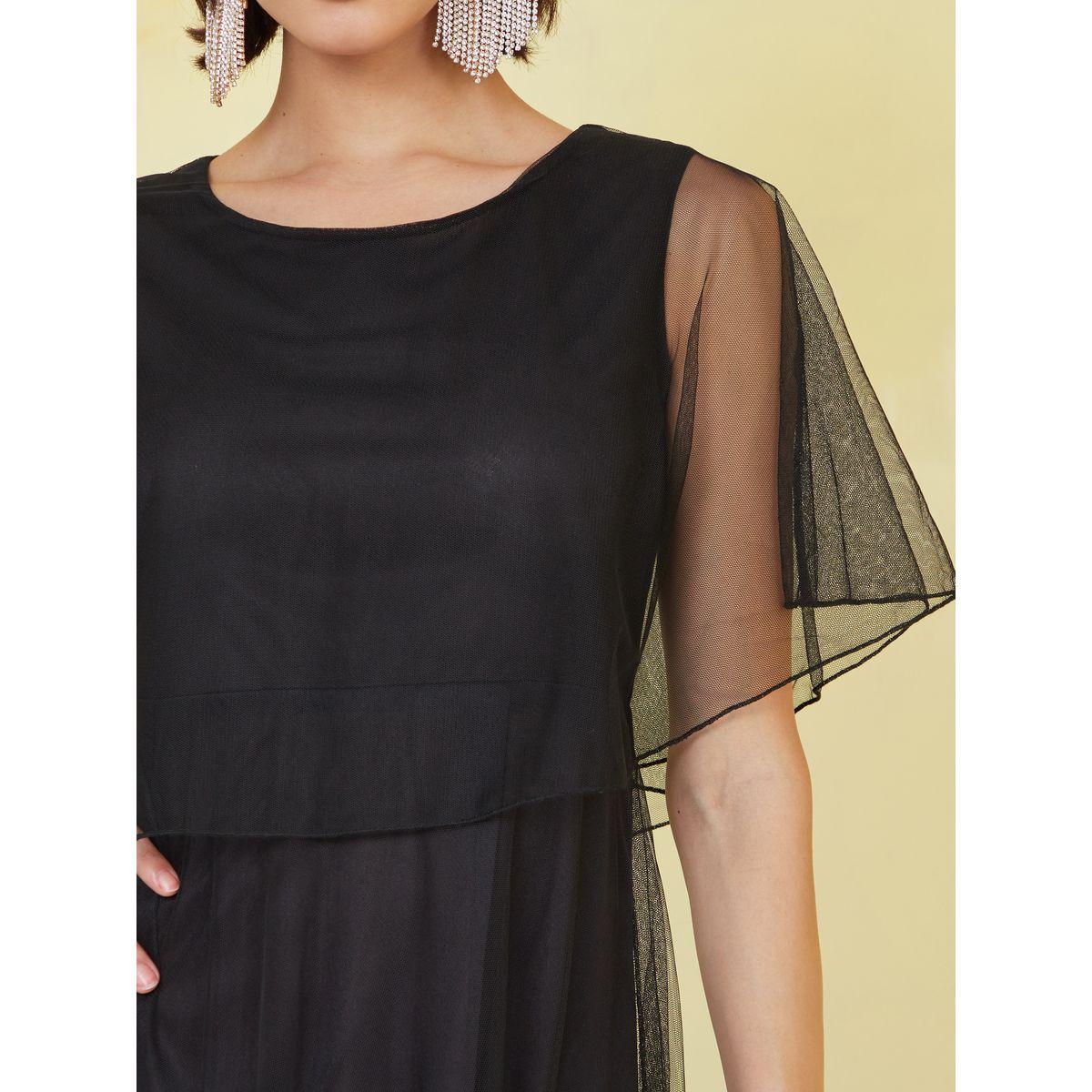 Styli Mesh Cape Layer A-Line Midi Dress-women-clothing-dresses-image-3