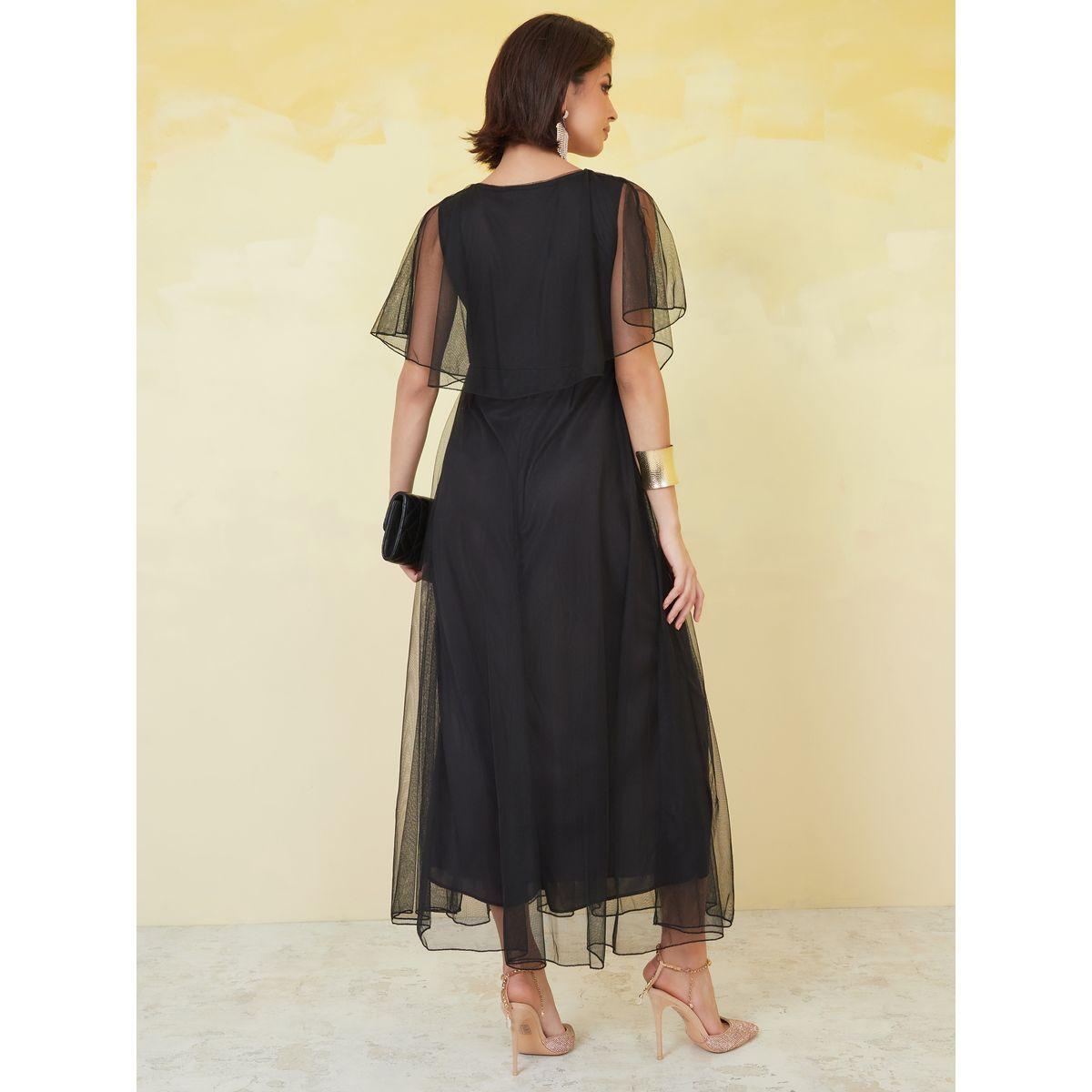 فستان ميدي بتفاصيل شبكية-women-clothing-dresses-image-4