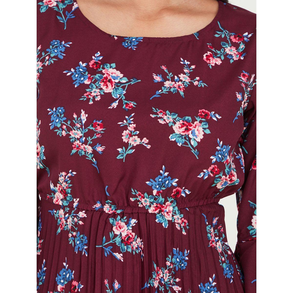 Styli Floral Print Accordion Pleated Maxi Dress-women-clothing-dresses-image-3