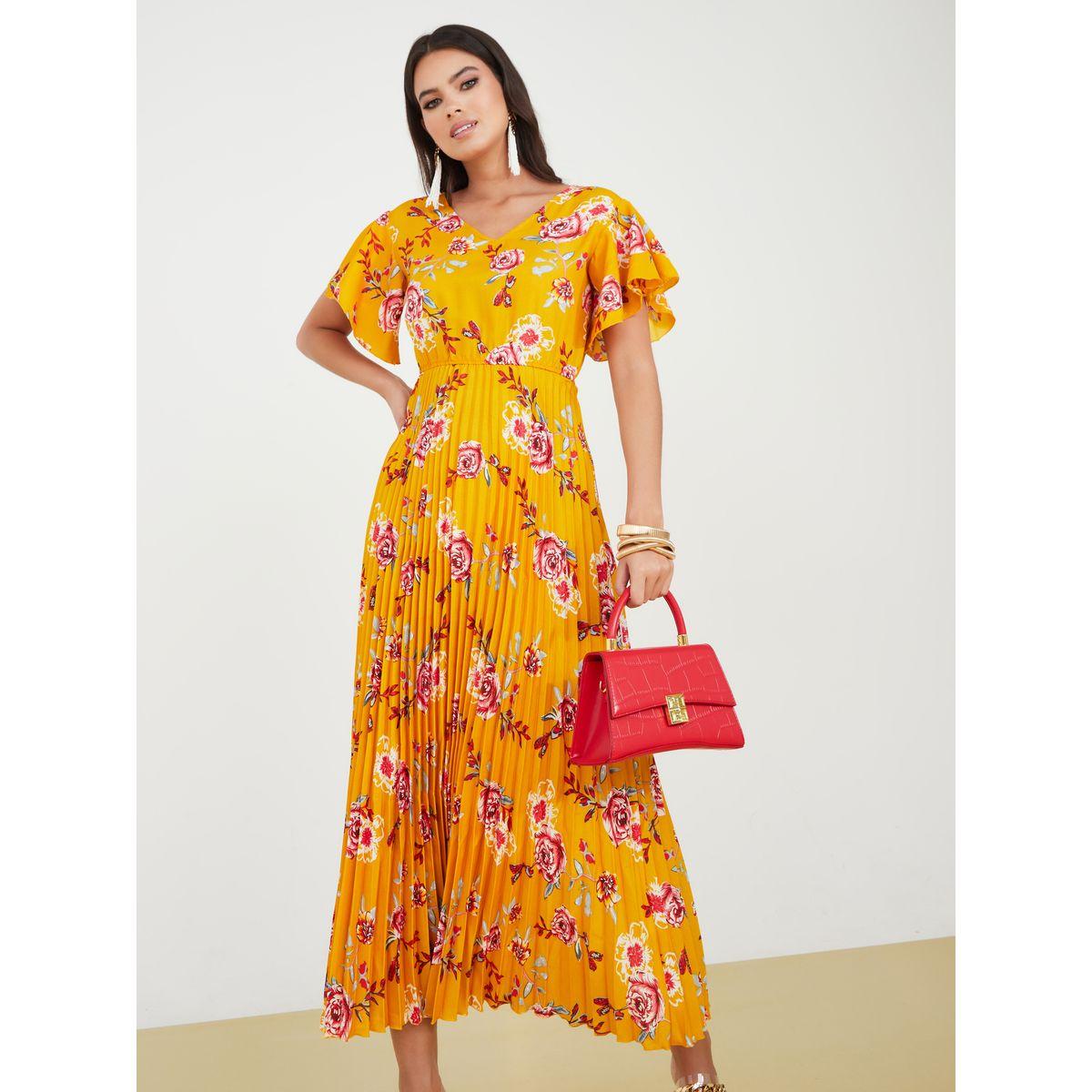 Styli Floral Print Accordion Pleated Maxi Dress-women-clothing-dresses-image-1