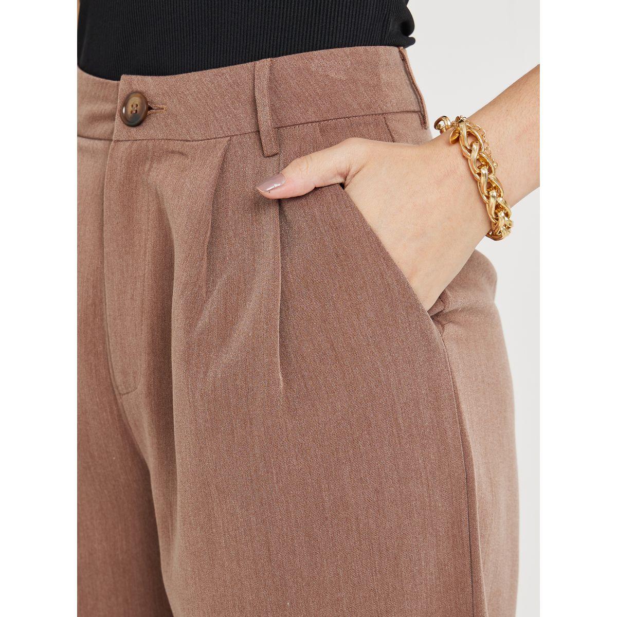 بنطال مزين بكسرات وقصة مريحة-women-clothing-bottoms-trousers-image-3