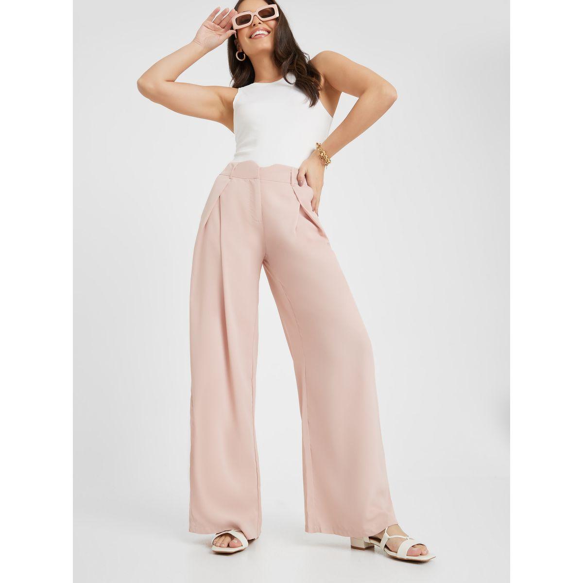 بنطال واسع الأرجل مع كسرات-women-clothing-bottoms-trousers-image-1