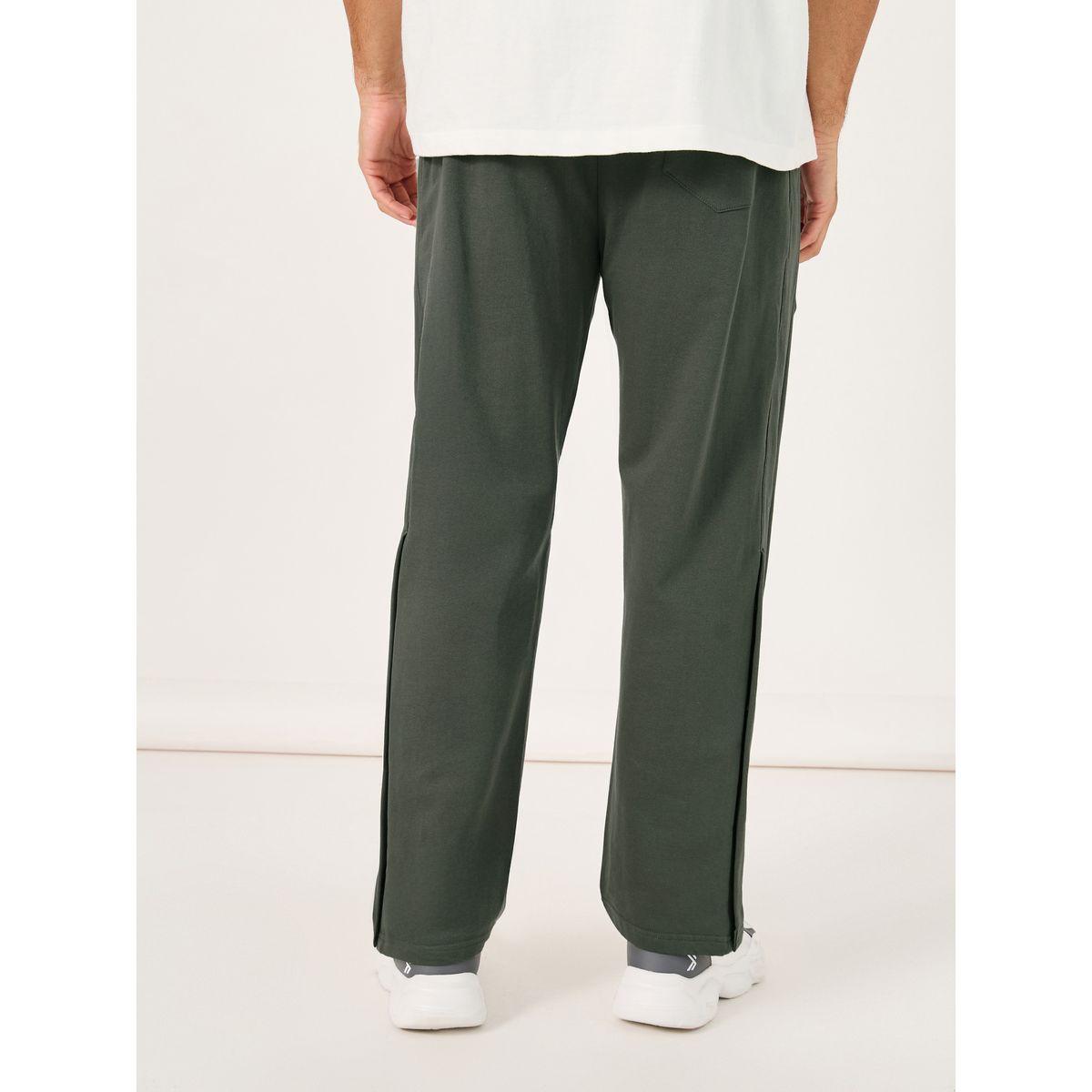 Styli Oversized Straight Leg Joggers with Popper Button-men-clothing-bottoms-joggers-image-4