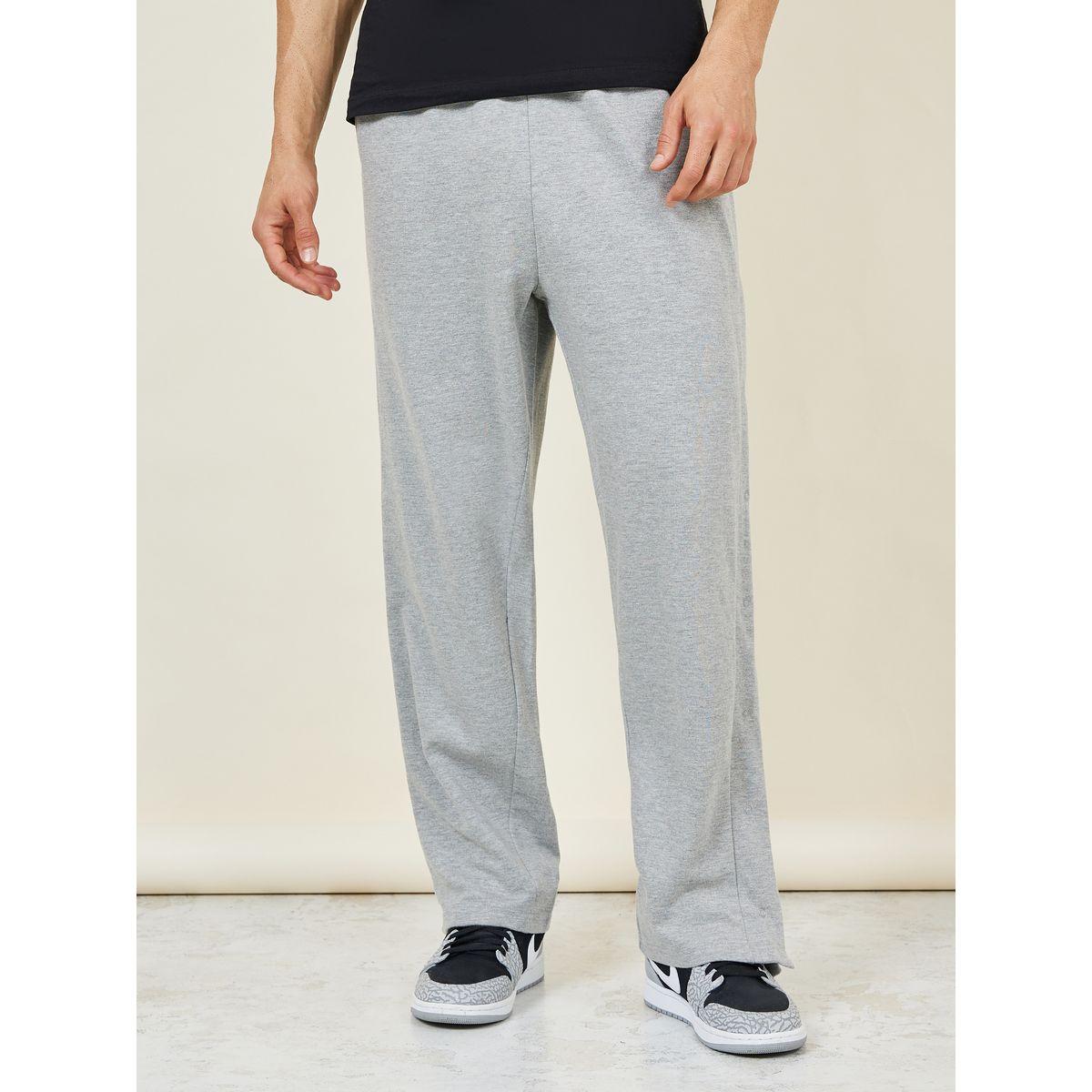 Styli Oversized Straight Leg Open Hem Jogger with Popper Button-men-clothing-bottoms-joggers-image-1