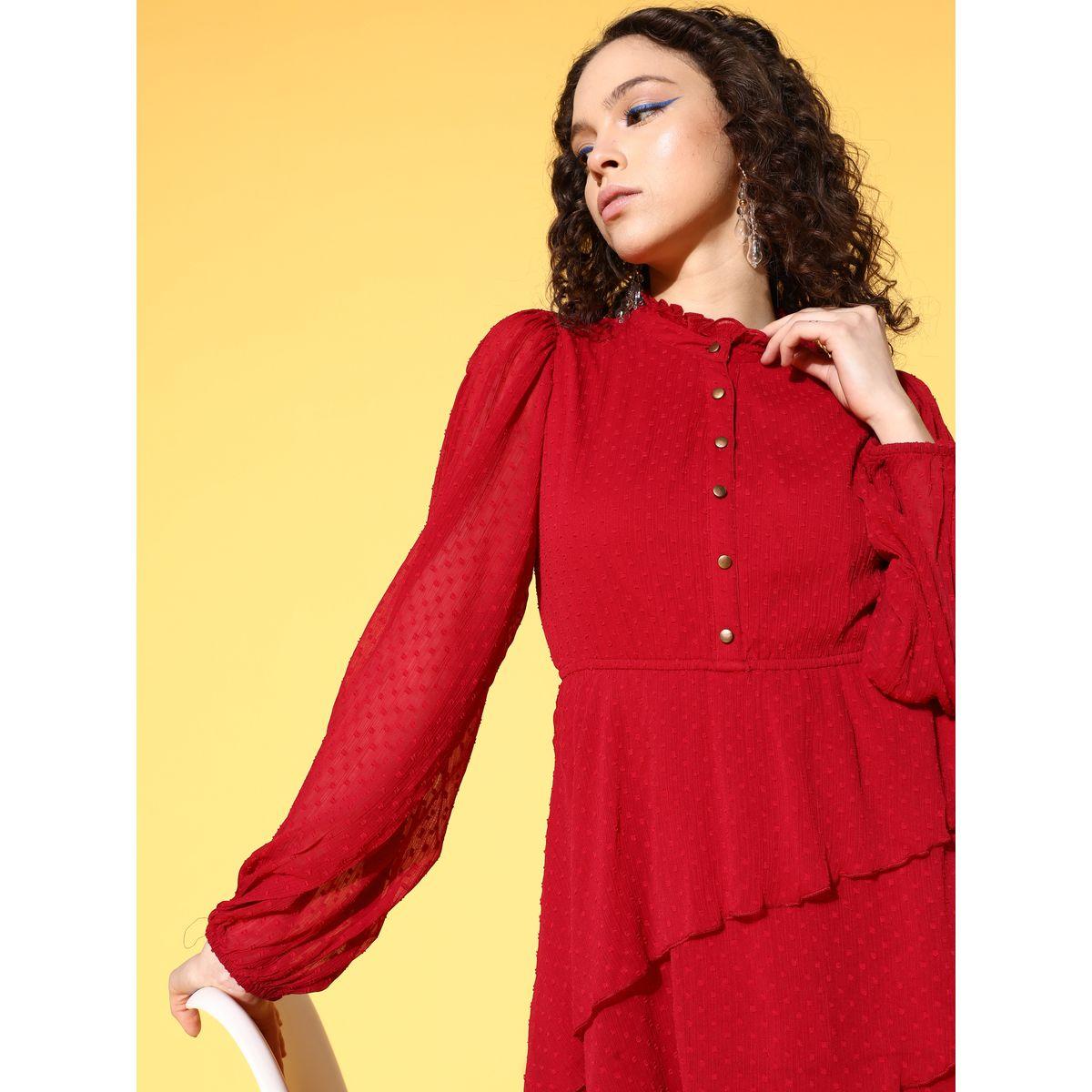فستان قصير شيفون بطبقات-women-clothing-dresses-image-5