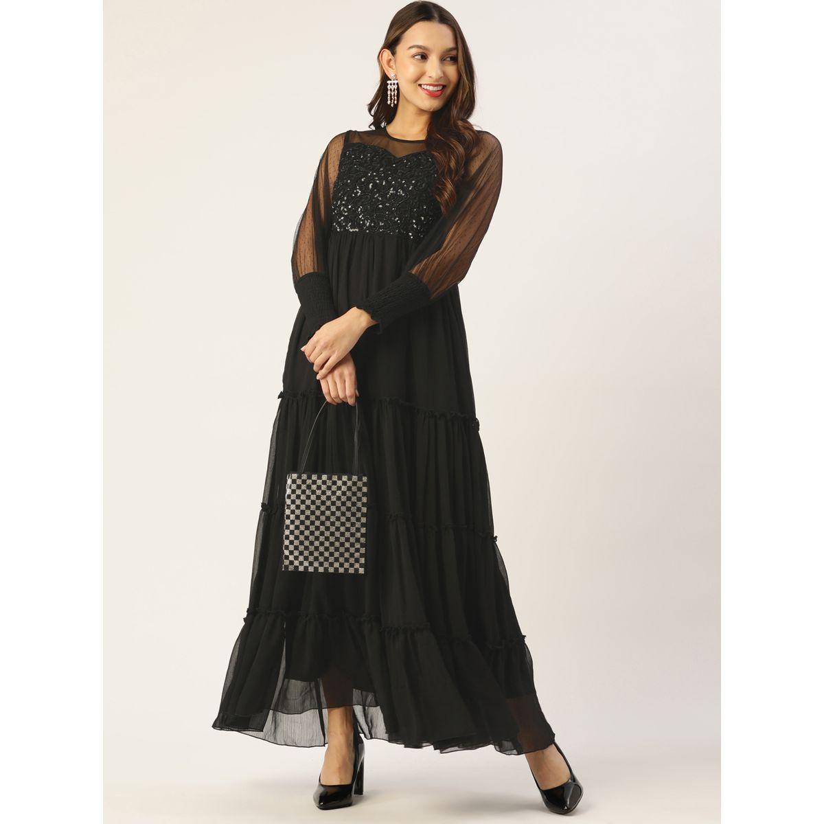 Chiffon embellished 2024 maxi dress