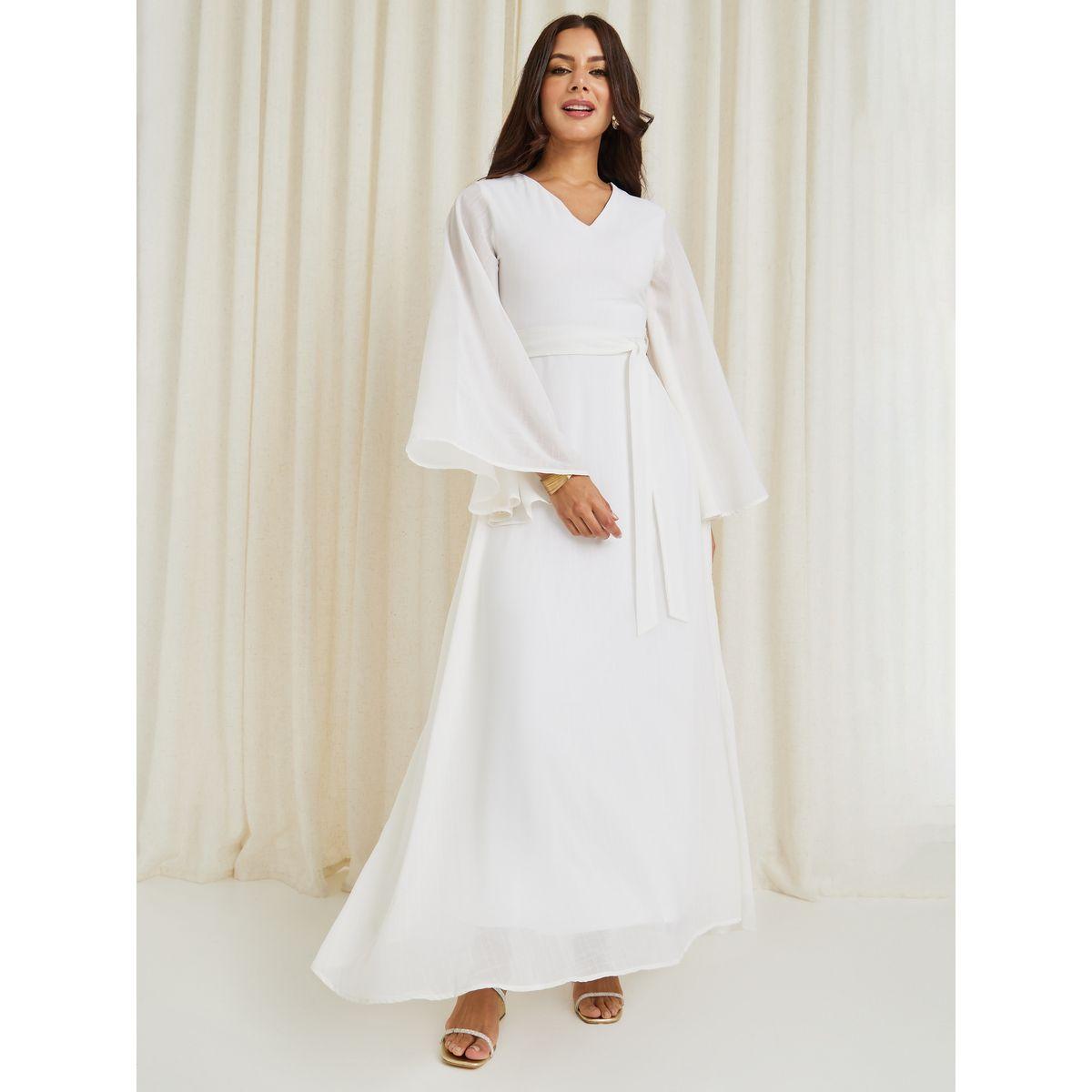 Styli BATWING SLEEVES FOIL PRINT MAXI DRESS-women-clothing-dresses-image-1