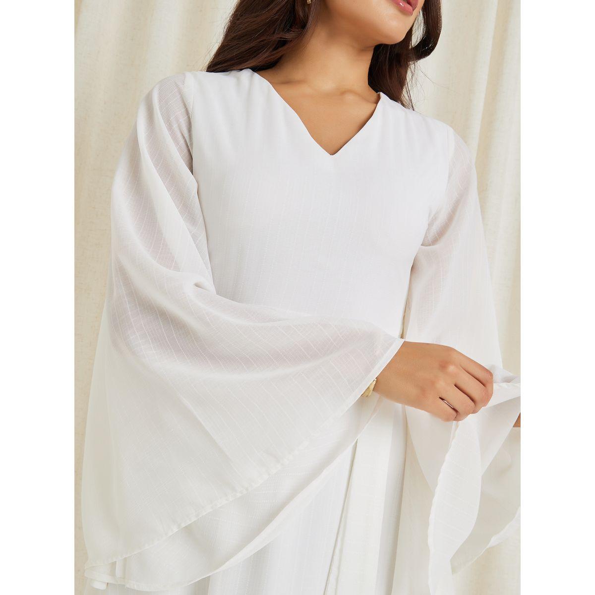 Styli BATWING SLEEVES FOIL PRINT MAXI DRESS-women-clothing-dresses-image-3