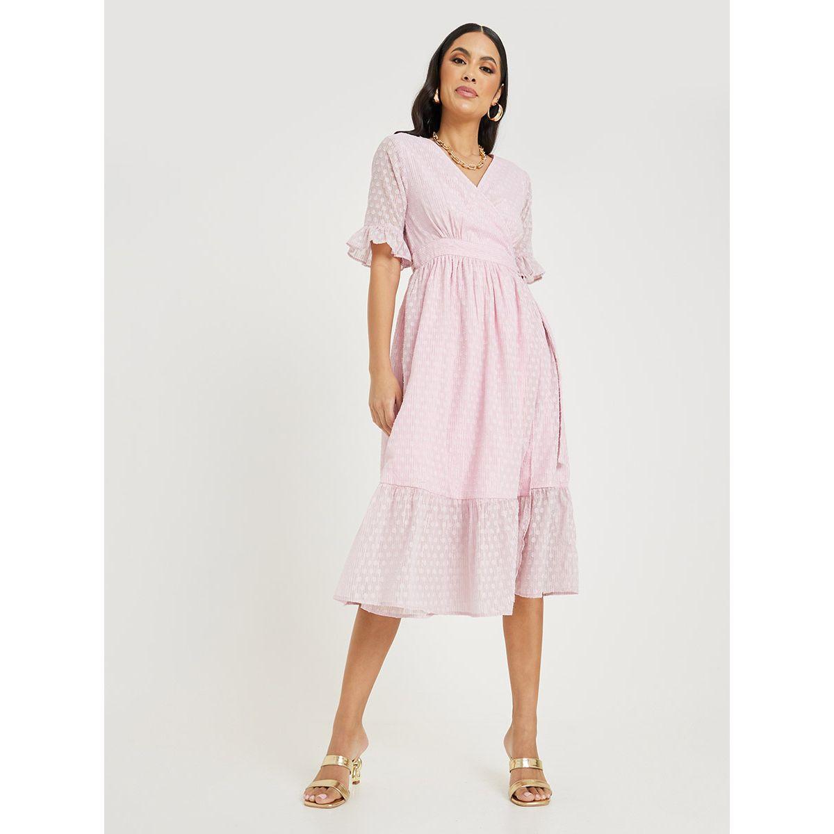 فستان ميدي بنمط لف-women-clothing-dresses-image-2