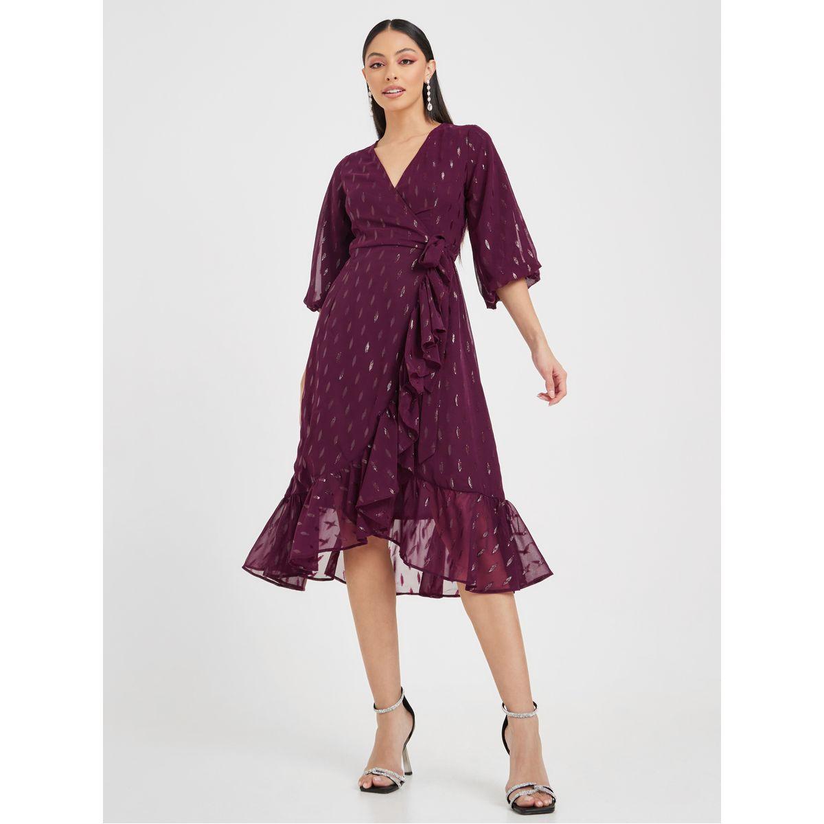 فستان ميدي بنمط لف-women-clothing-dresses-image-2
