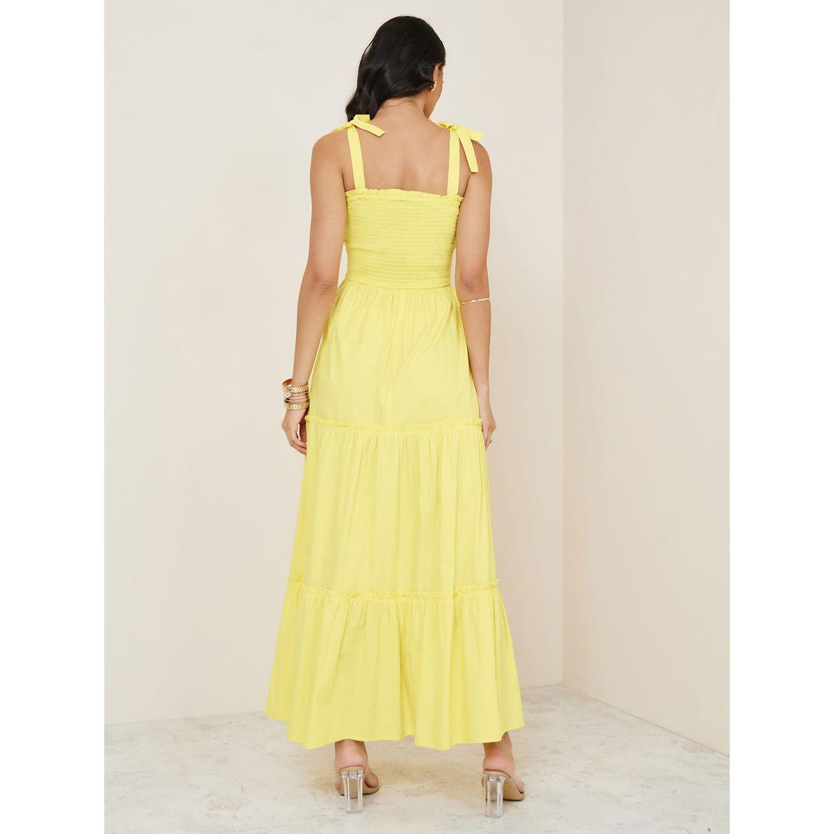 فستان طويل بكسرات وأربطة-women-clothing-dresses-image-4