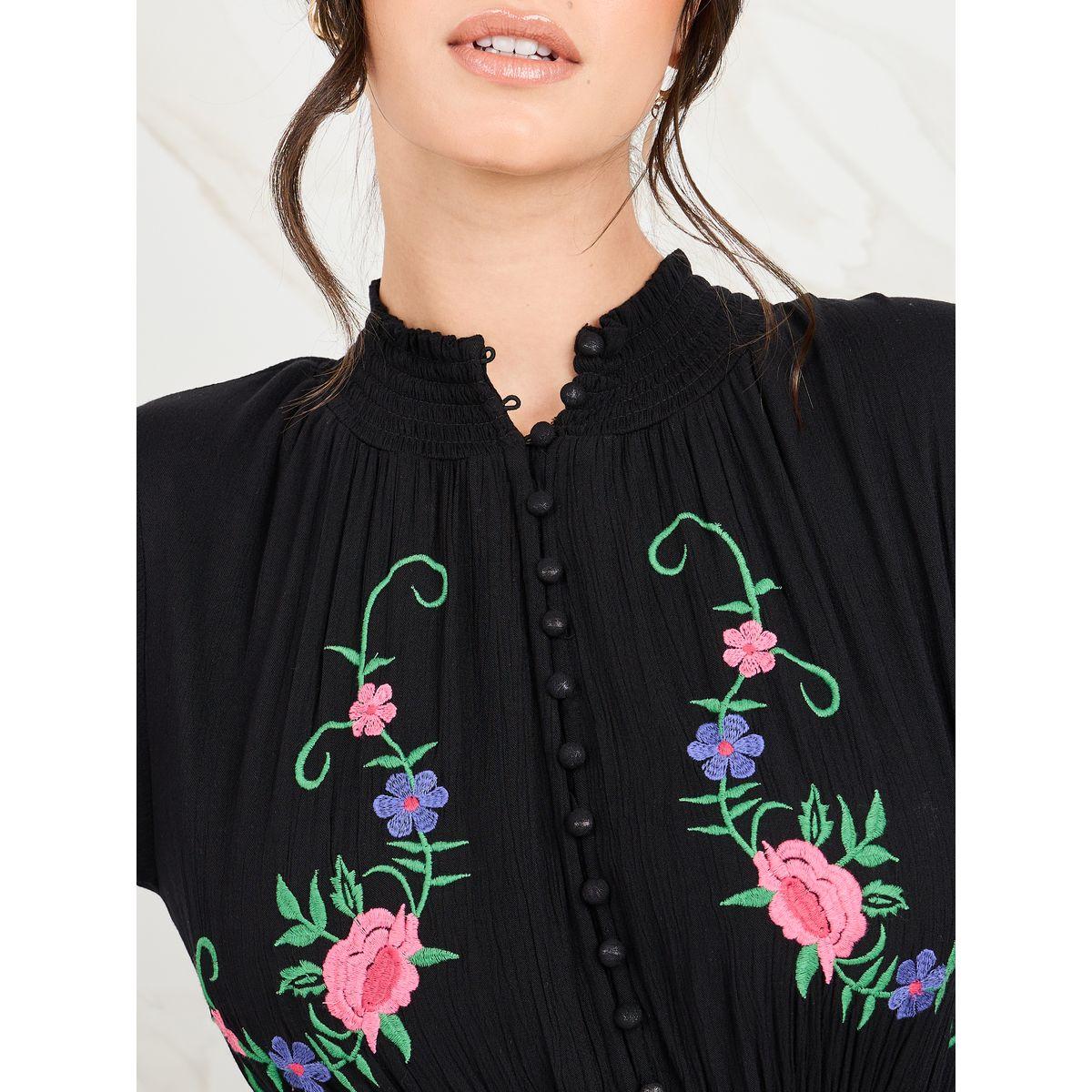 Styli Embroidered High Neck Tiered Maxi Dress-women-clothing-dresses-image-3