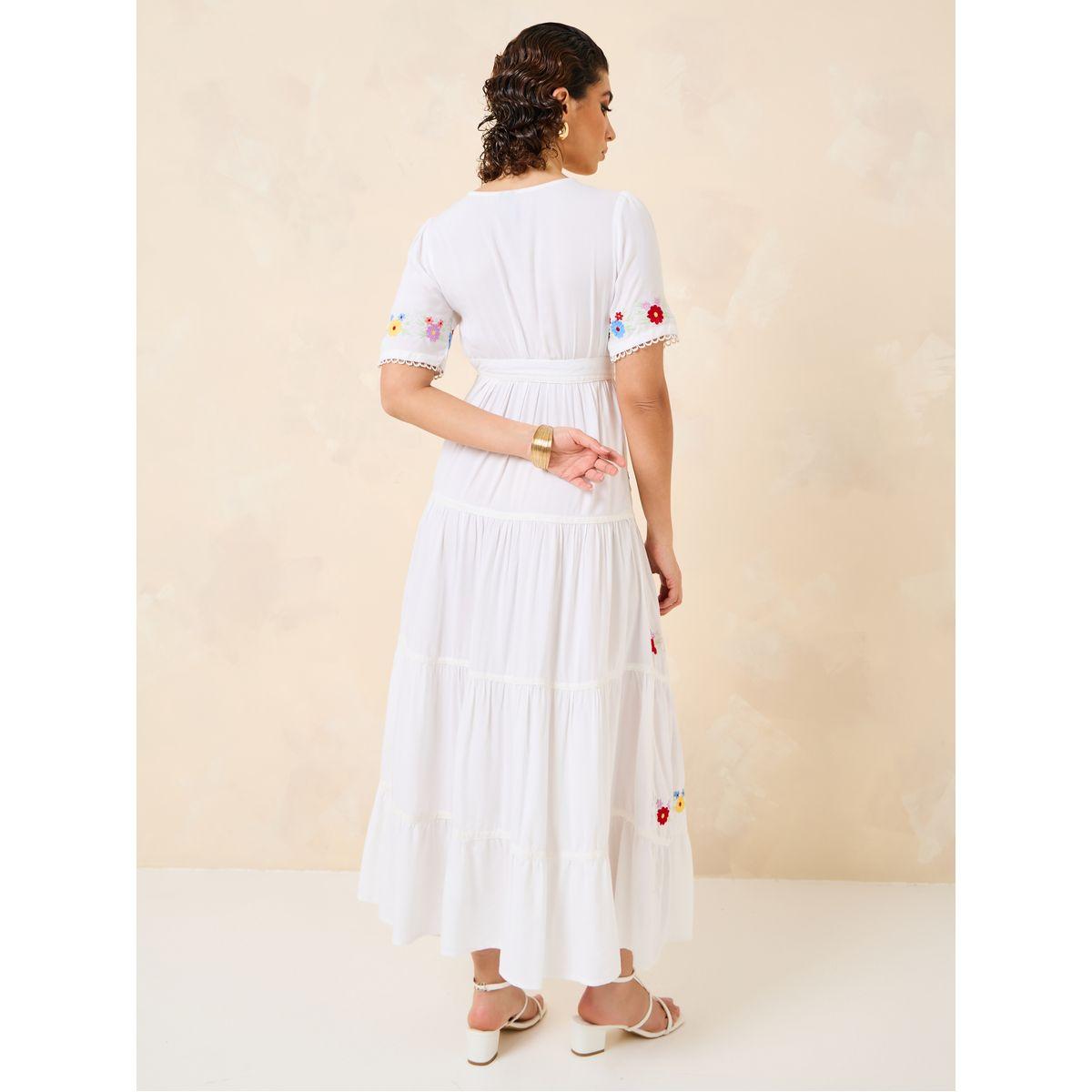 Styli V Neck Embroidered Tiered Maxi Dress-women-clothing-dresses-image-3