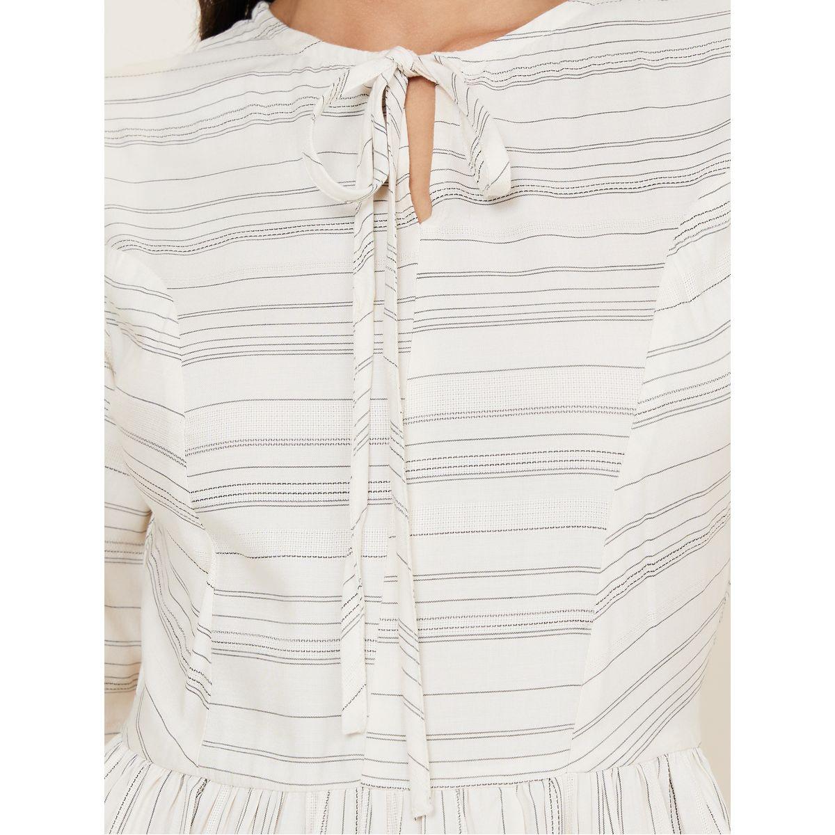 Styli Tie-Up Neck Striped Tiered Maxi Dress-women-clothing-dresses-image-3