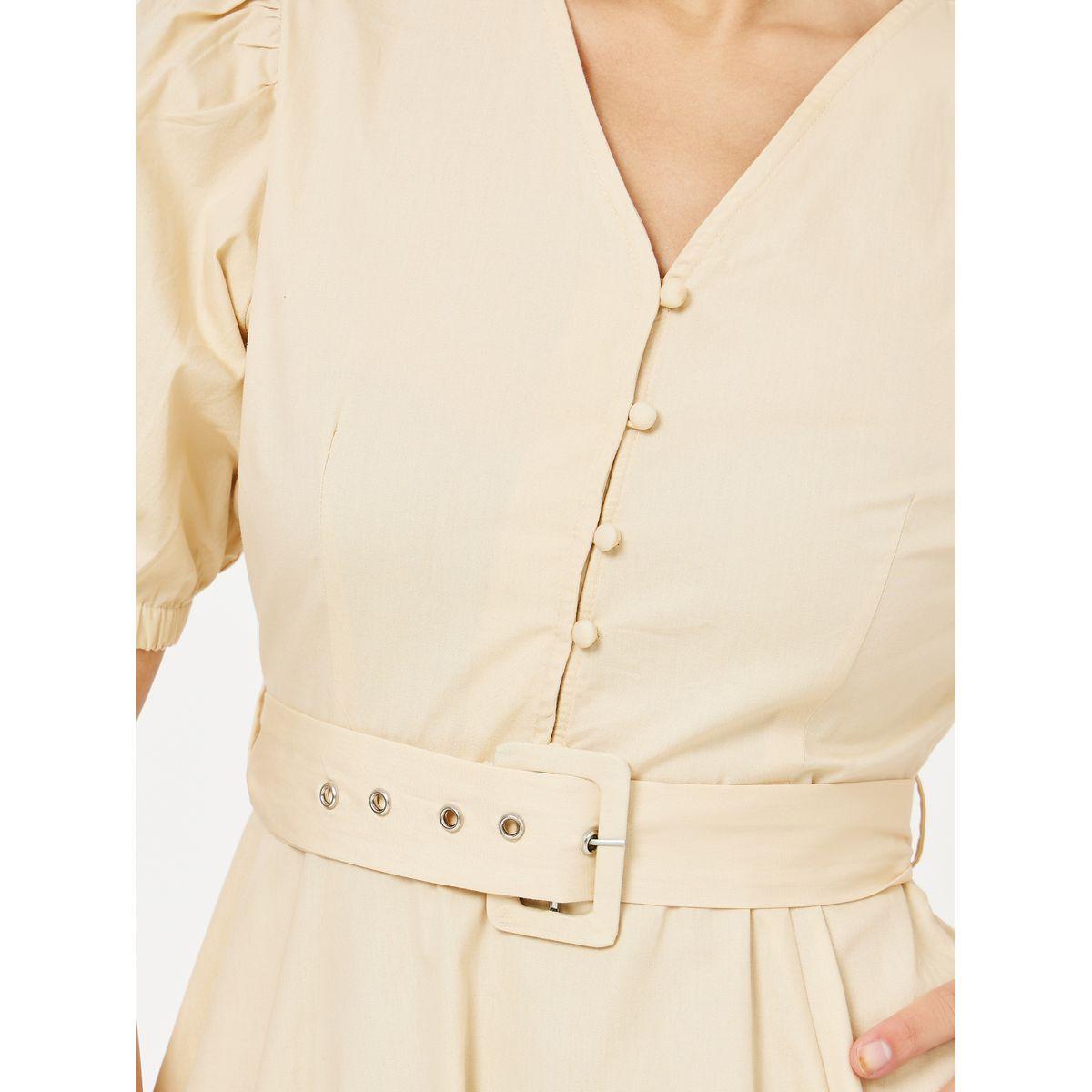 فستان ميدي بأكمام منفوشة وحزام-women-clothing-dresses-image-3