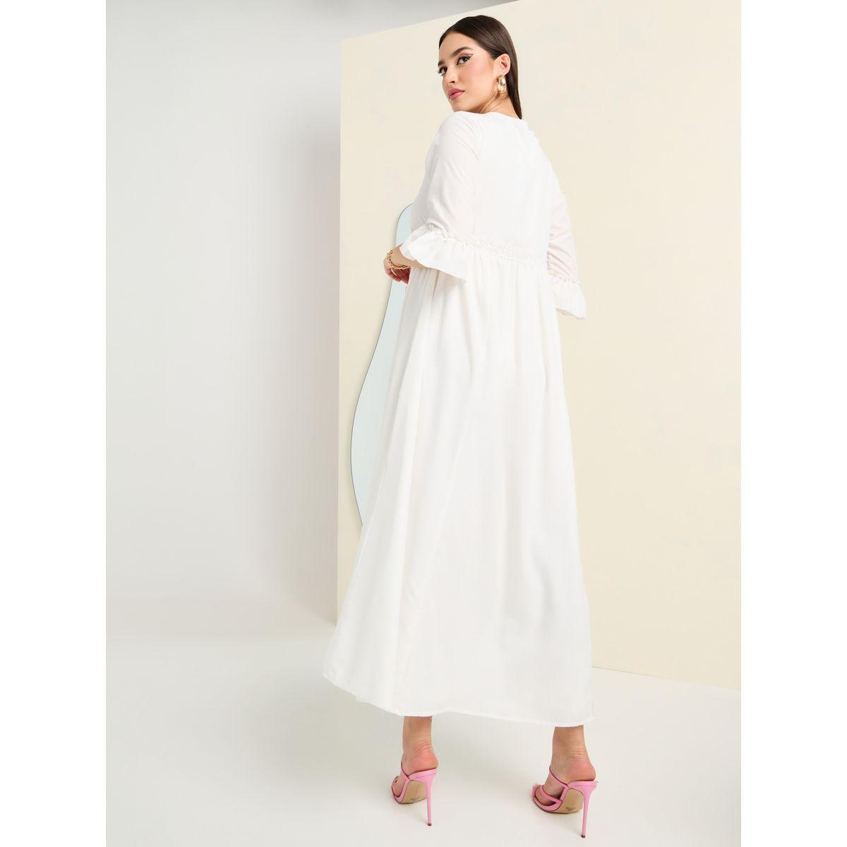 Styli Embroidered Panel Tie-Up Neck Maxi Dress-women-clothing-dresses-image-4