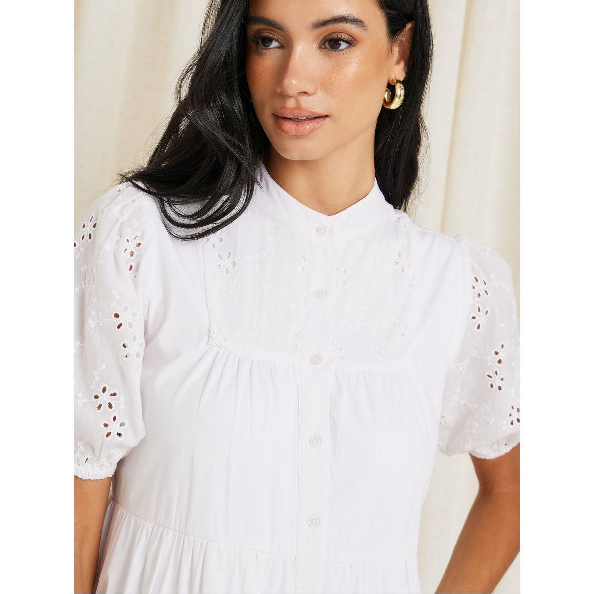 Styli Schiffli Cotton Tiered Midi Dress-women-clothing-dresses-image-3