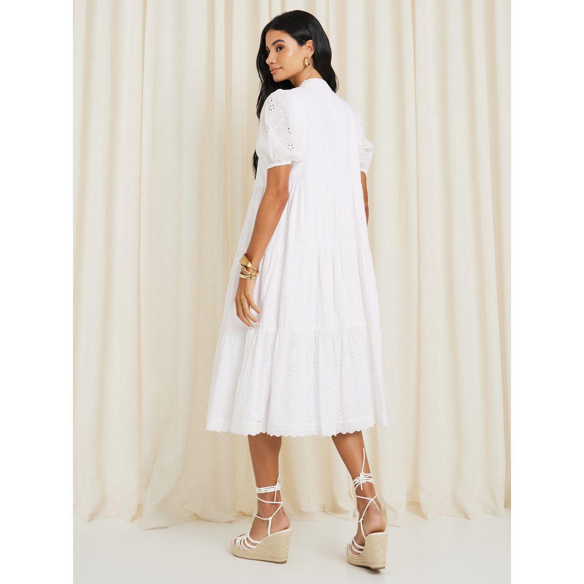 Styli Schiffli Cotton Tiered Midi Dress-women-clothing-dresses-image-4
