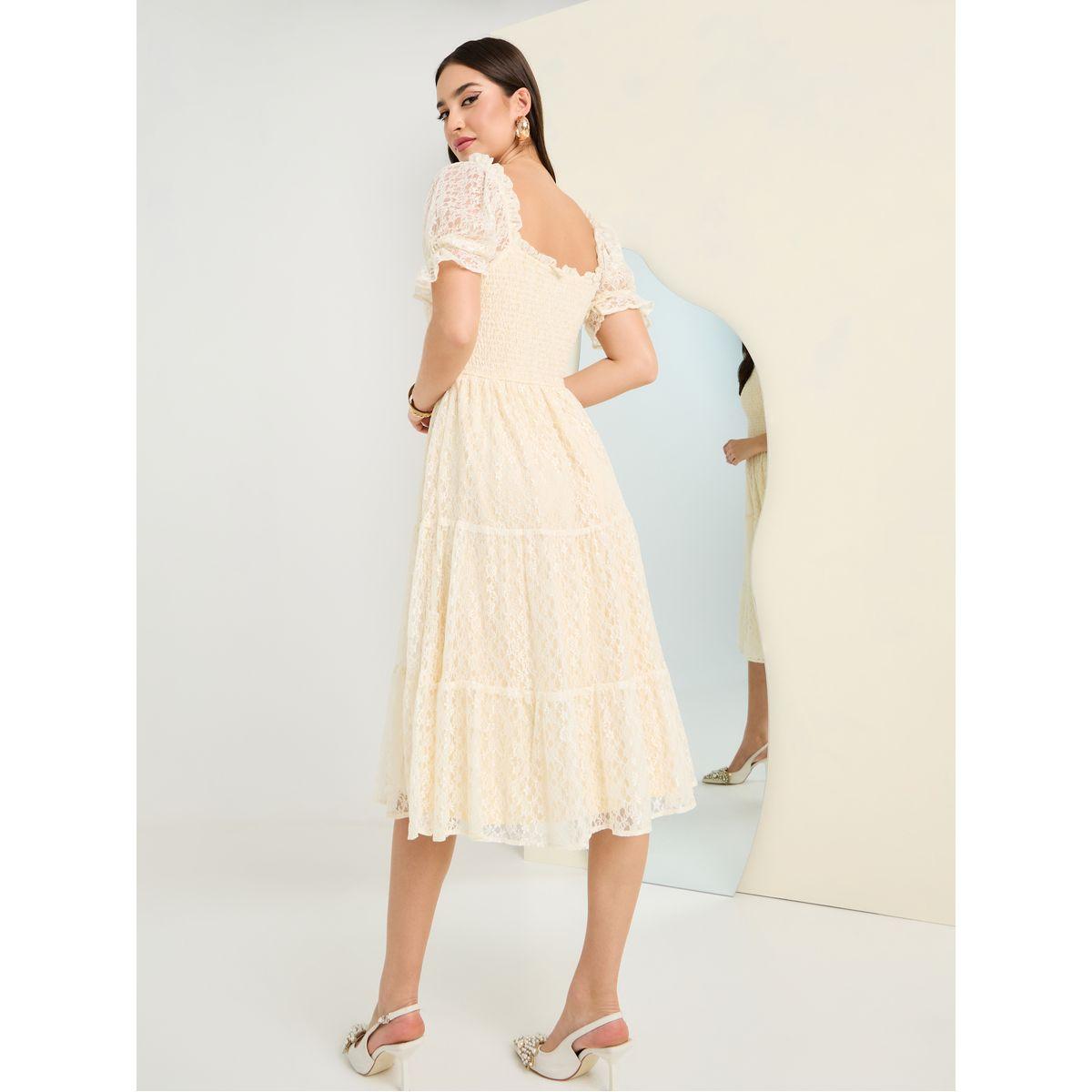 Styli Lace Detail Smocked Tiered Midi Dress-women-clothing-dresses-image-4