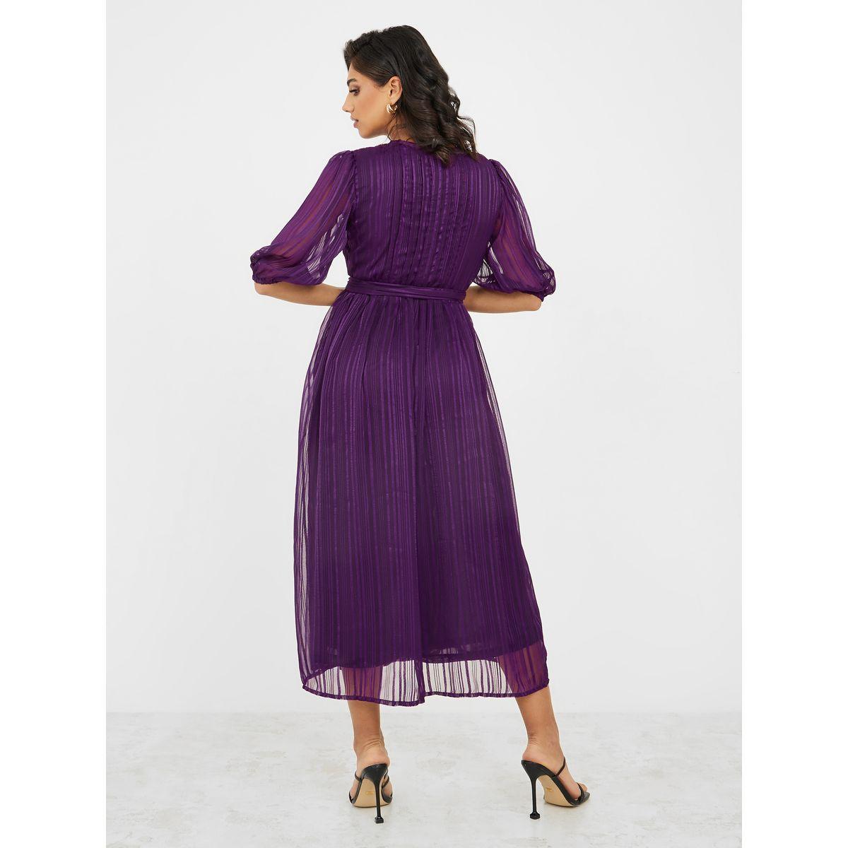 فستان ميدي بحزام خصر-women-clothing-dresses-image-4