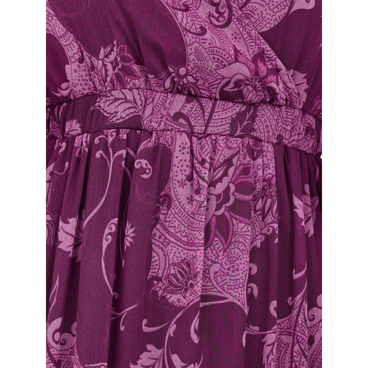 Styli Floral Print 3/4 Sleeve Tiered Maxi Dress-women-clothing-dresses-image-3