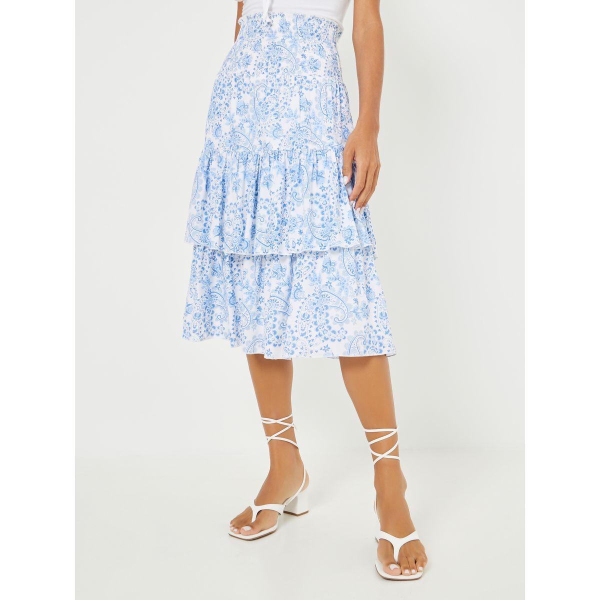 Styli Limited Paisley Print Layered Midi Skirt-women-clothing-bottoms-skirts-image-1
